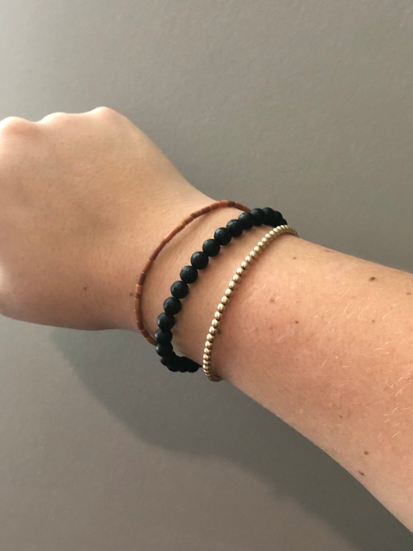 Burnt Malachite Tube Bracelet (5 available)