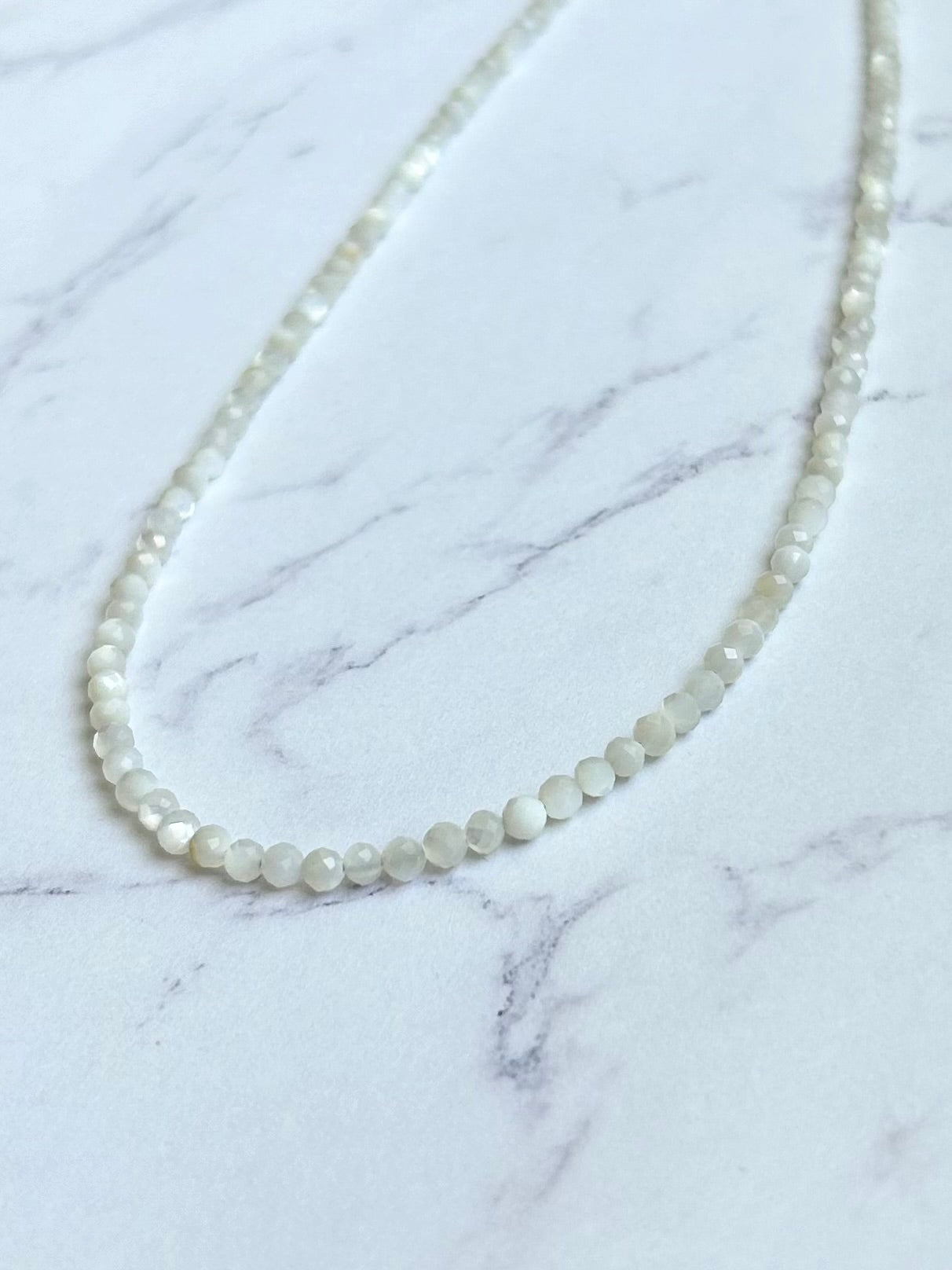 Shimmer Mother of Pearl Beaded Necklace