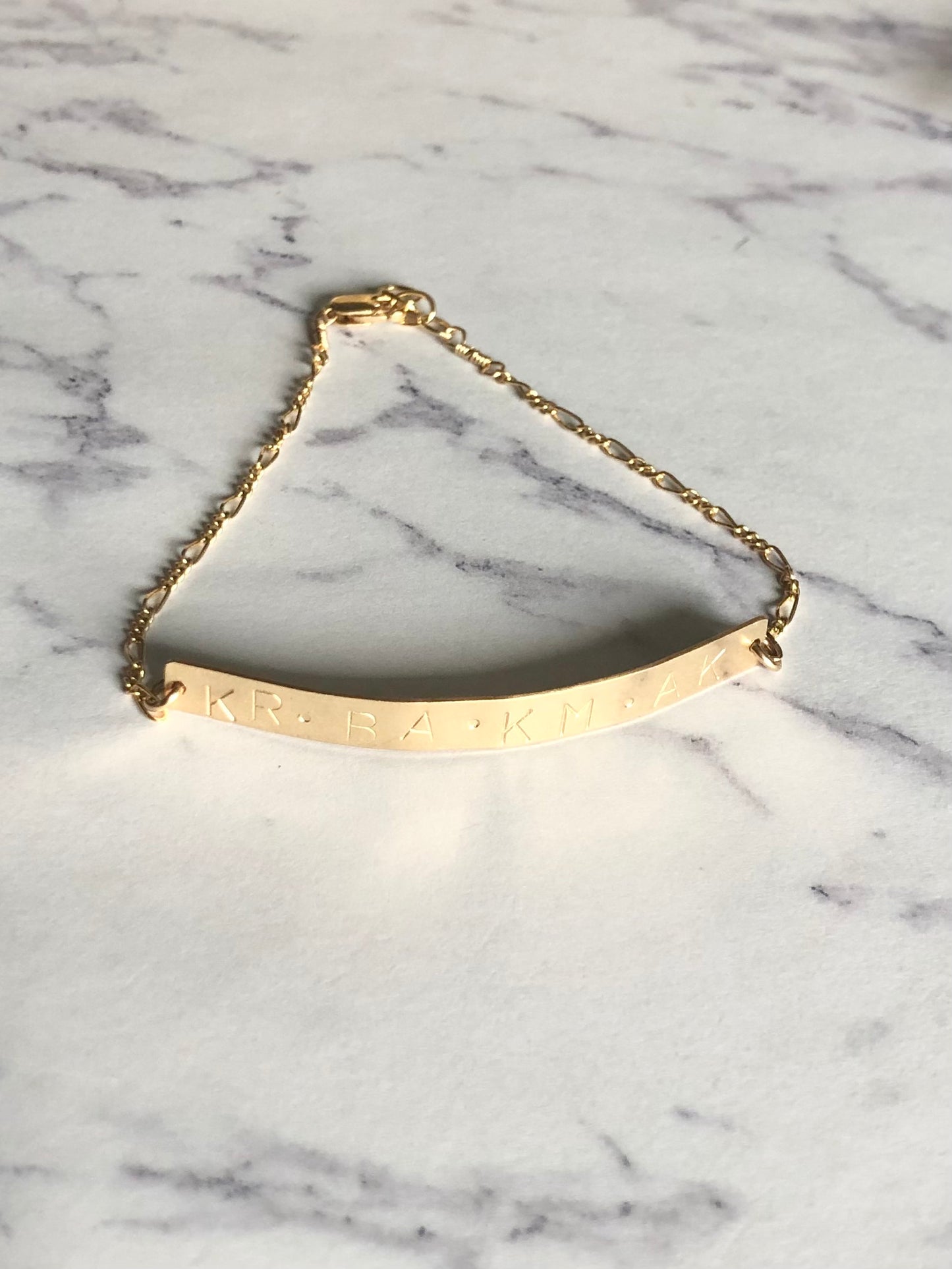 Personalized Bar Chain Bracelet
