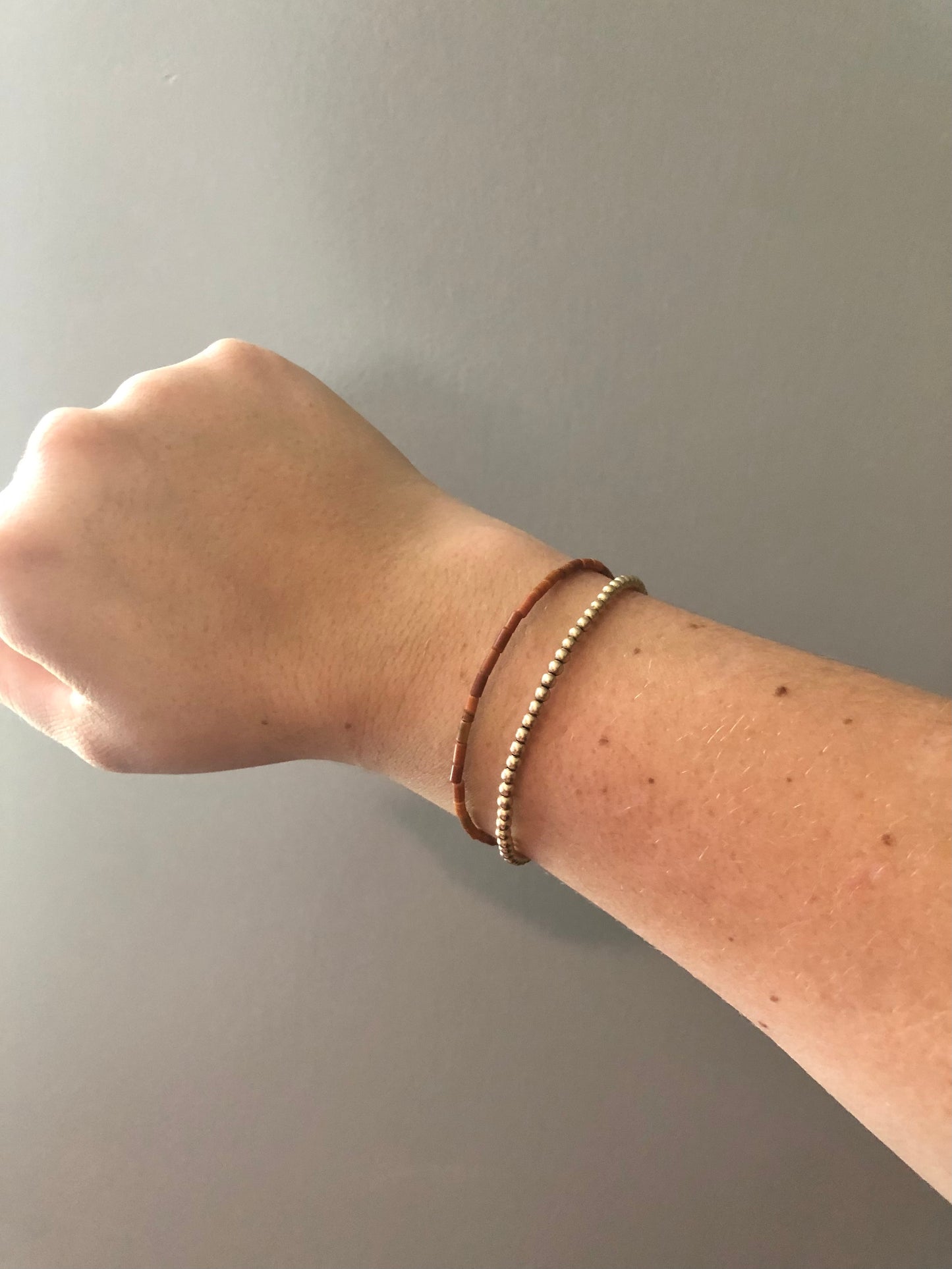 Burnt Malachite Tube Bracelet (5 available)