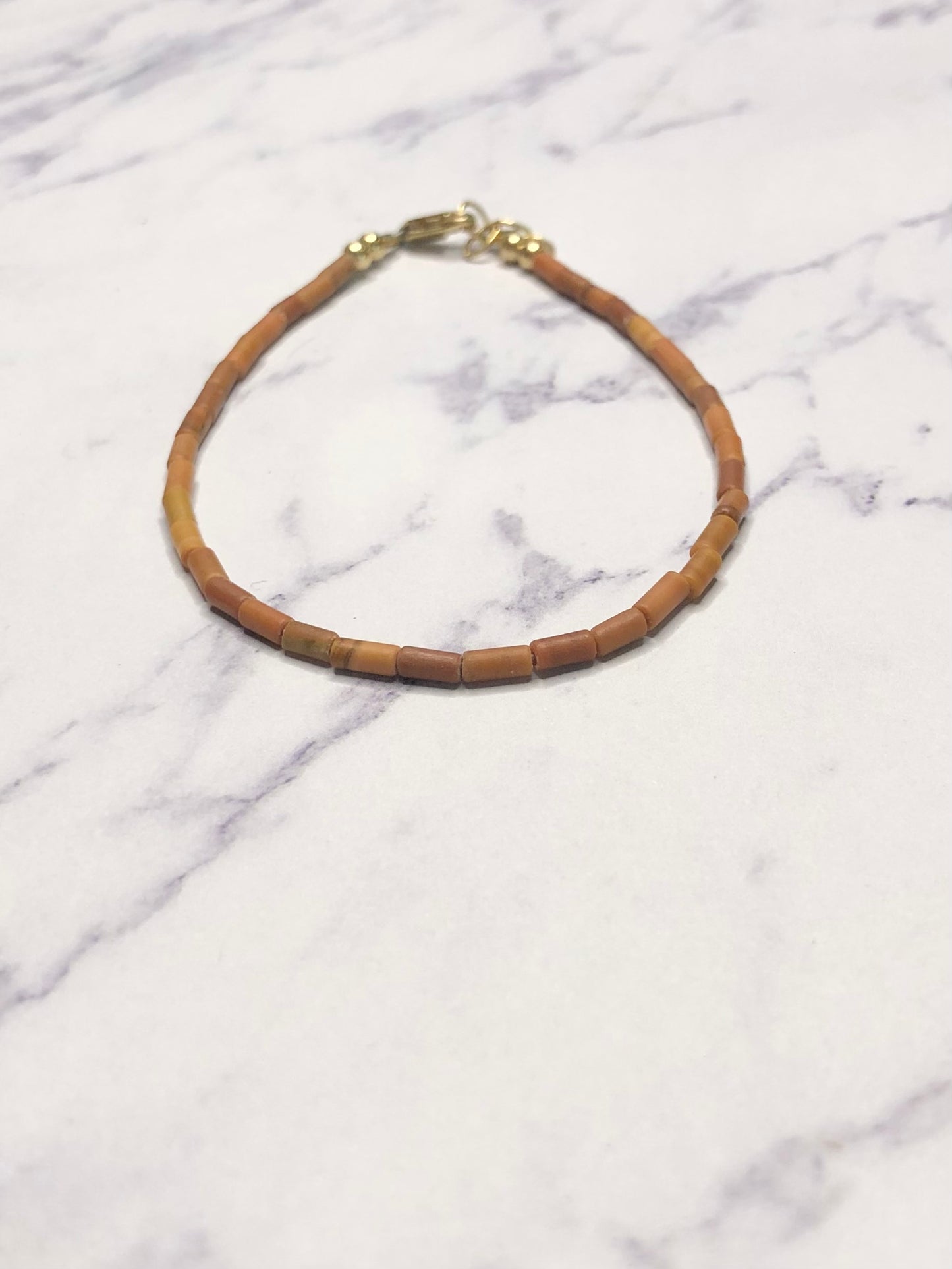 Burnt Malachite Tube Bracelet (4 available)