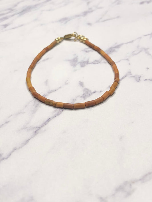 Burnt Malachite Tube Bracelet (4 available)