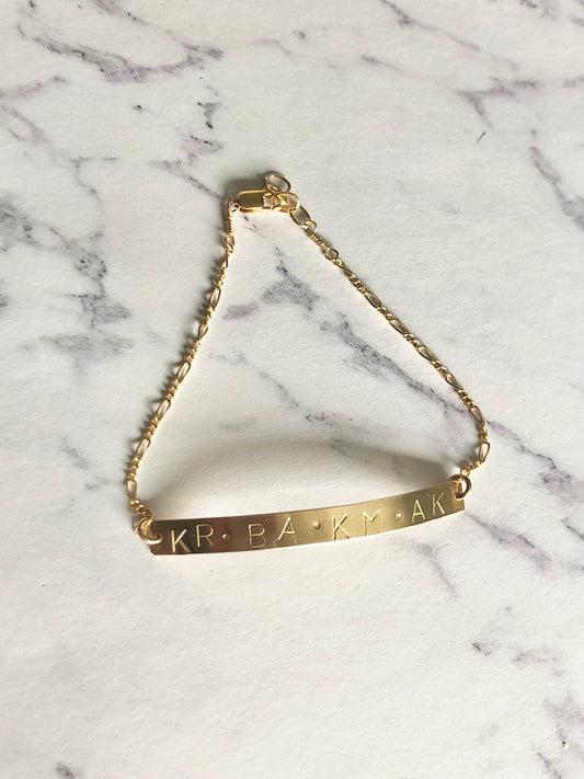 Personalized Bar Chain Bracelet