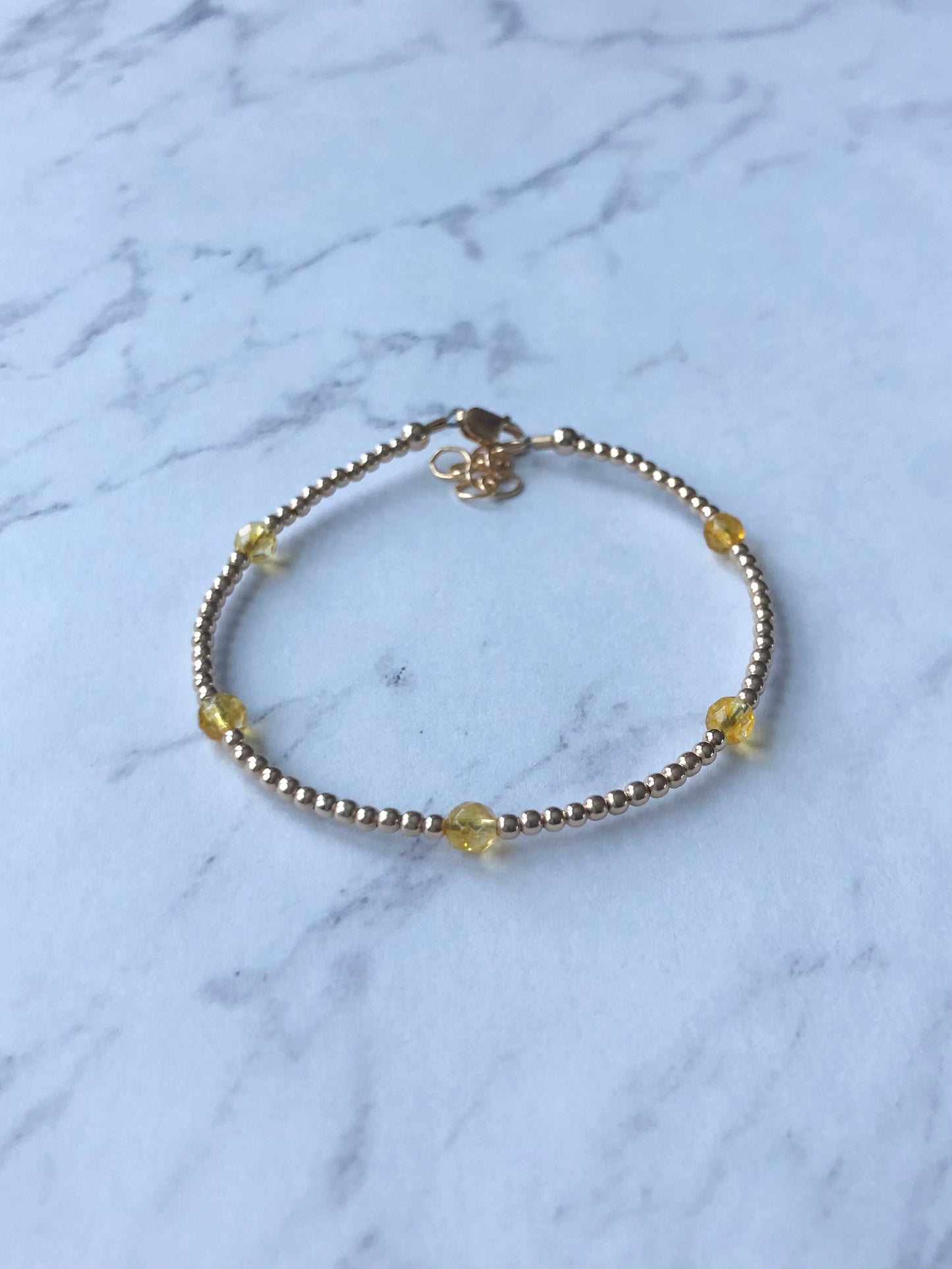 Citrine Sprinkle Bracelet (November Birthstone)