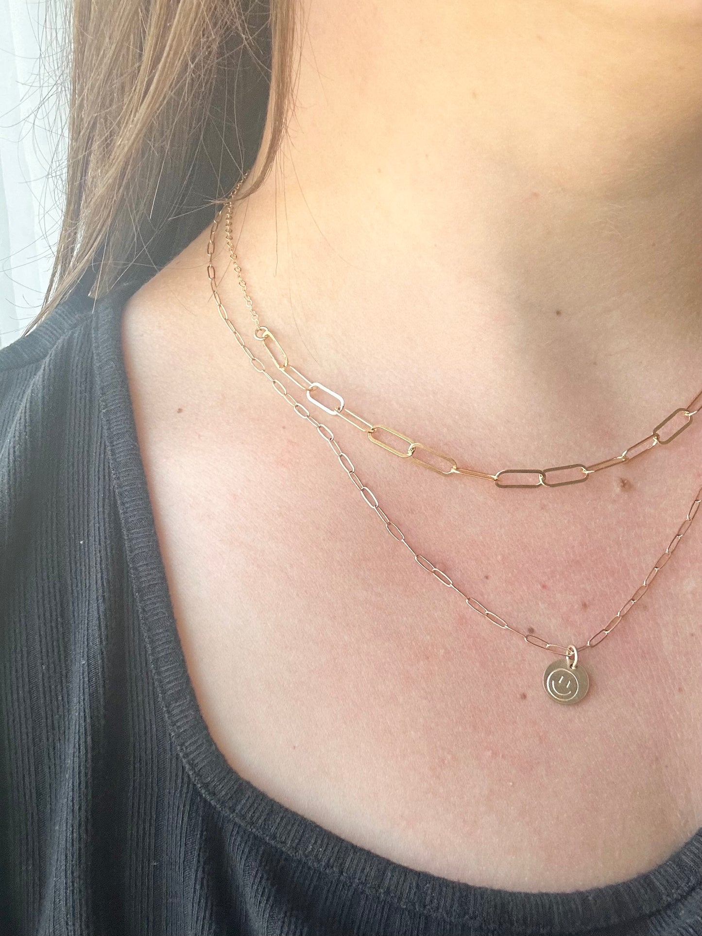“Halfsies” Big Paperclip Chain Necklace