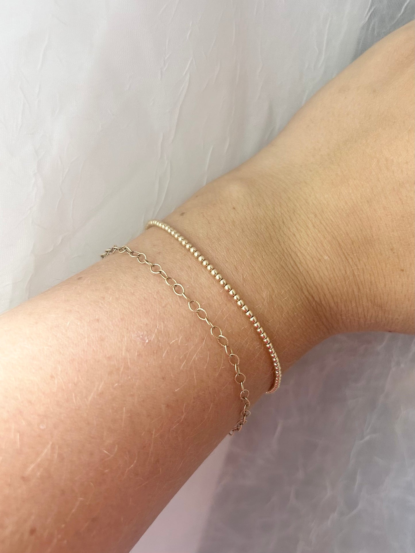 Textured Oval Chain Bracelet