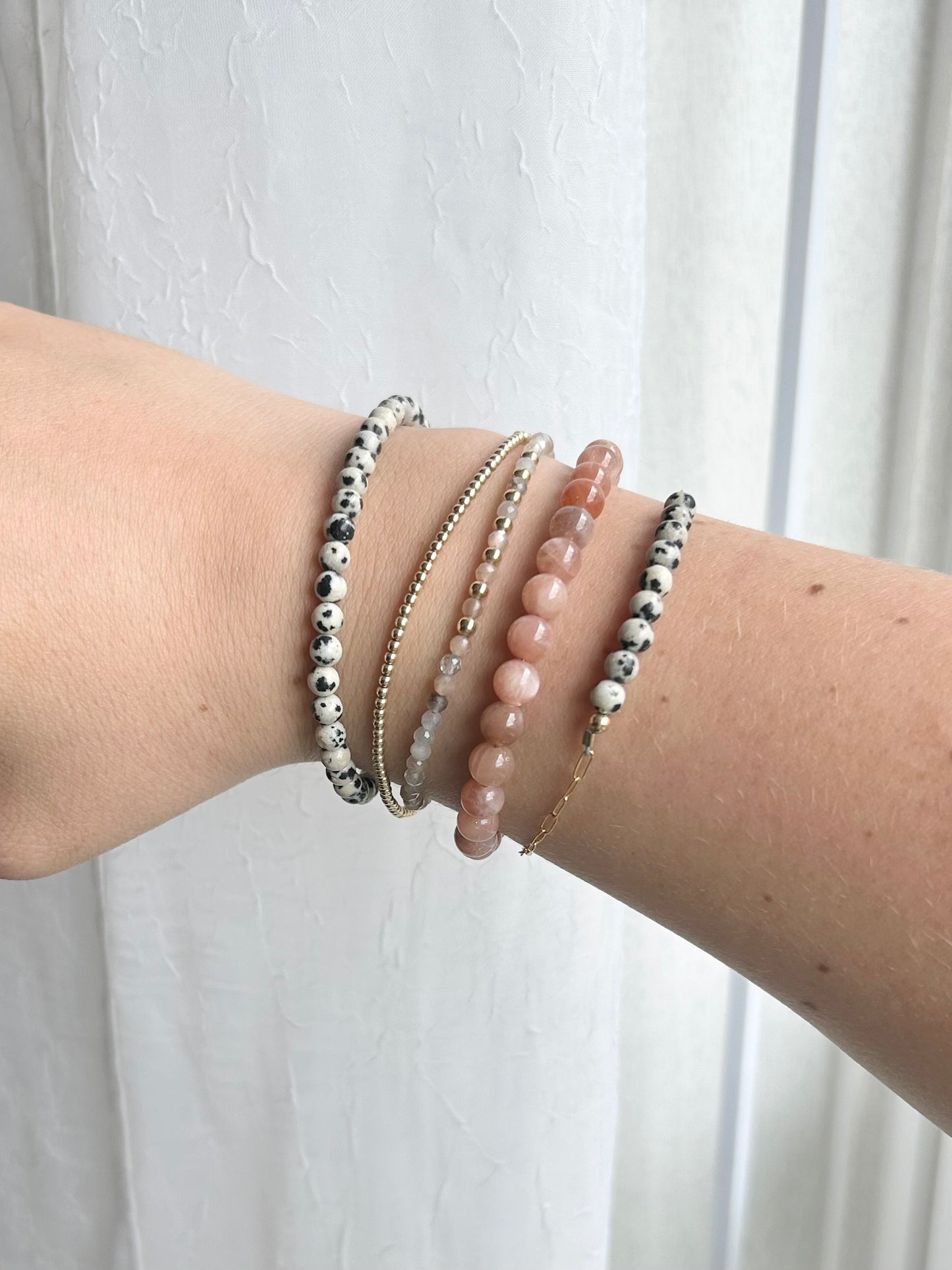 Mini Moonstone DOTS Bracelet (4 available)