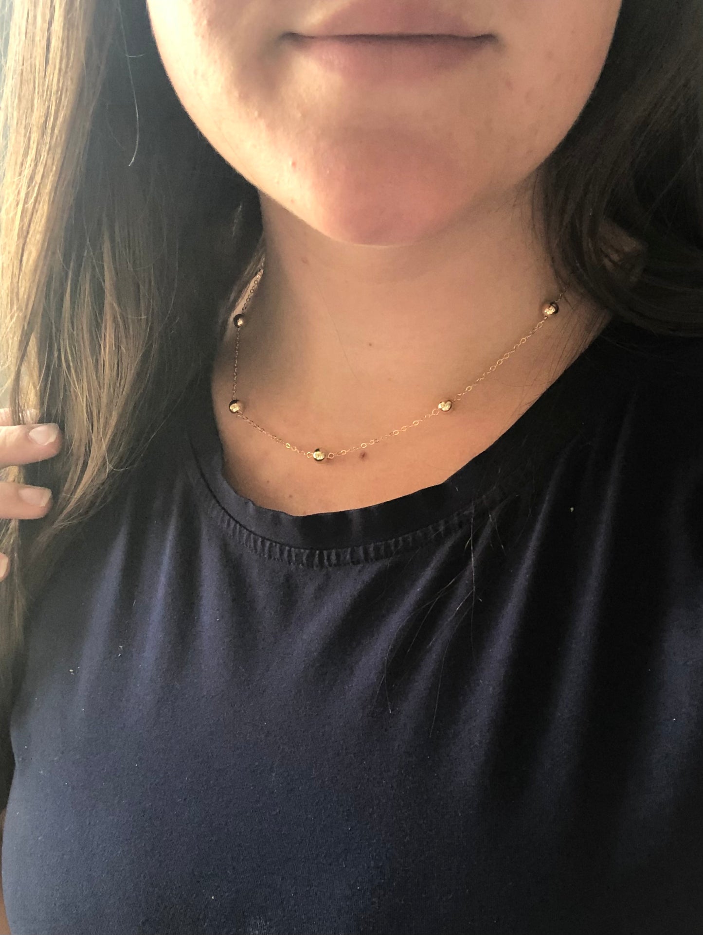 Gold Sprinkles Chain Necklace