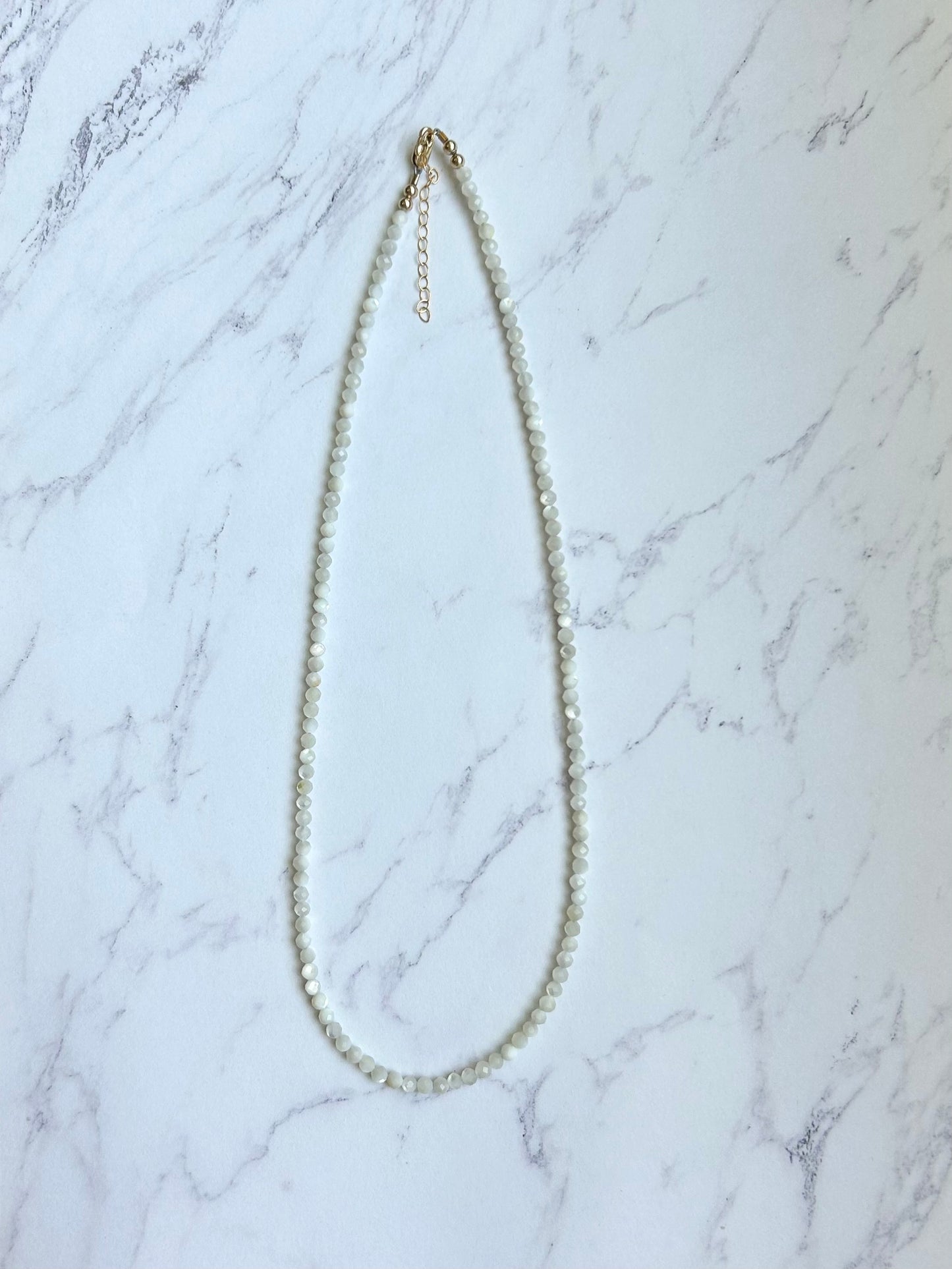 Shimmer Mother of Pearl Beaded Necklace