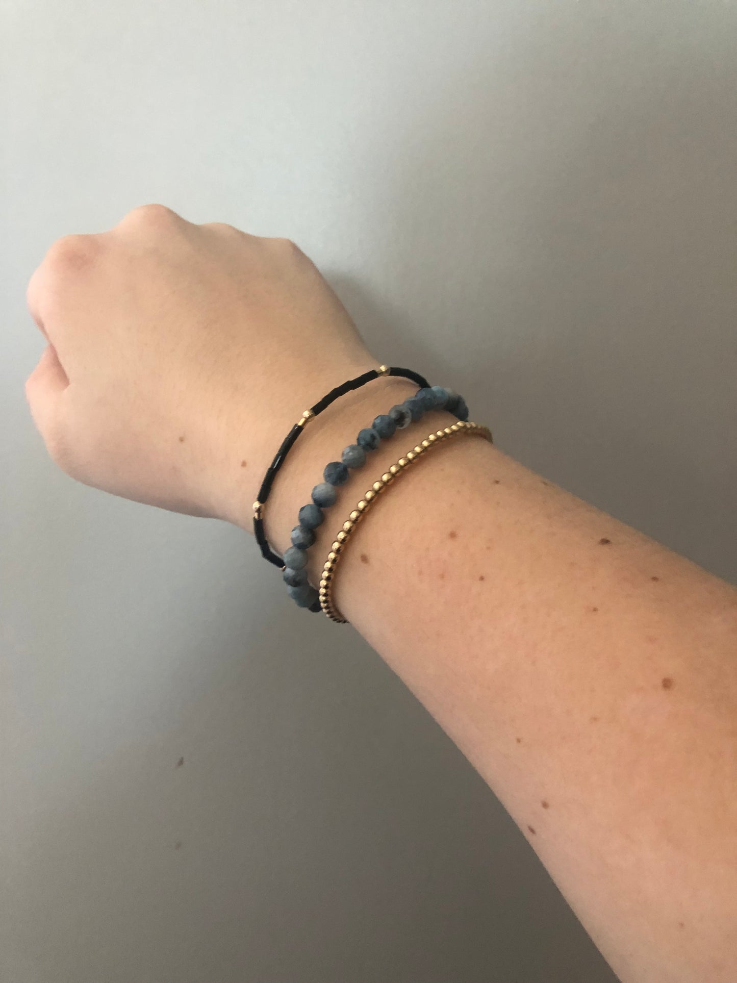 Aquamarine Dash Bracelet Stack