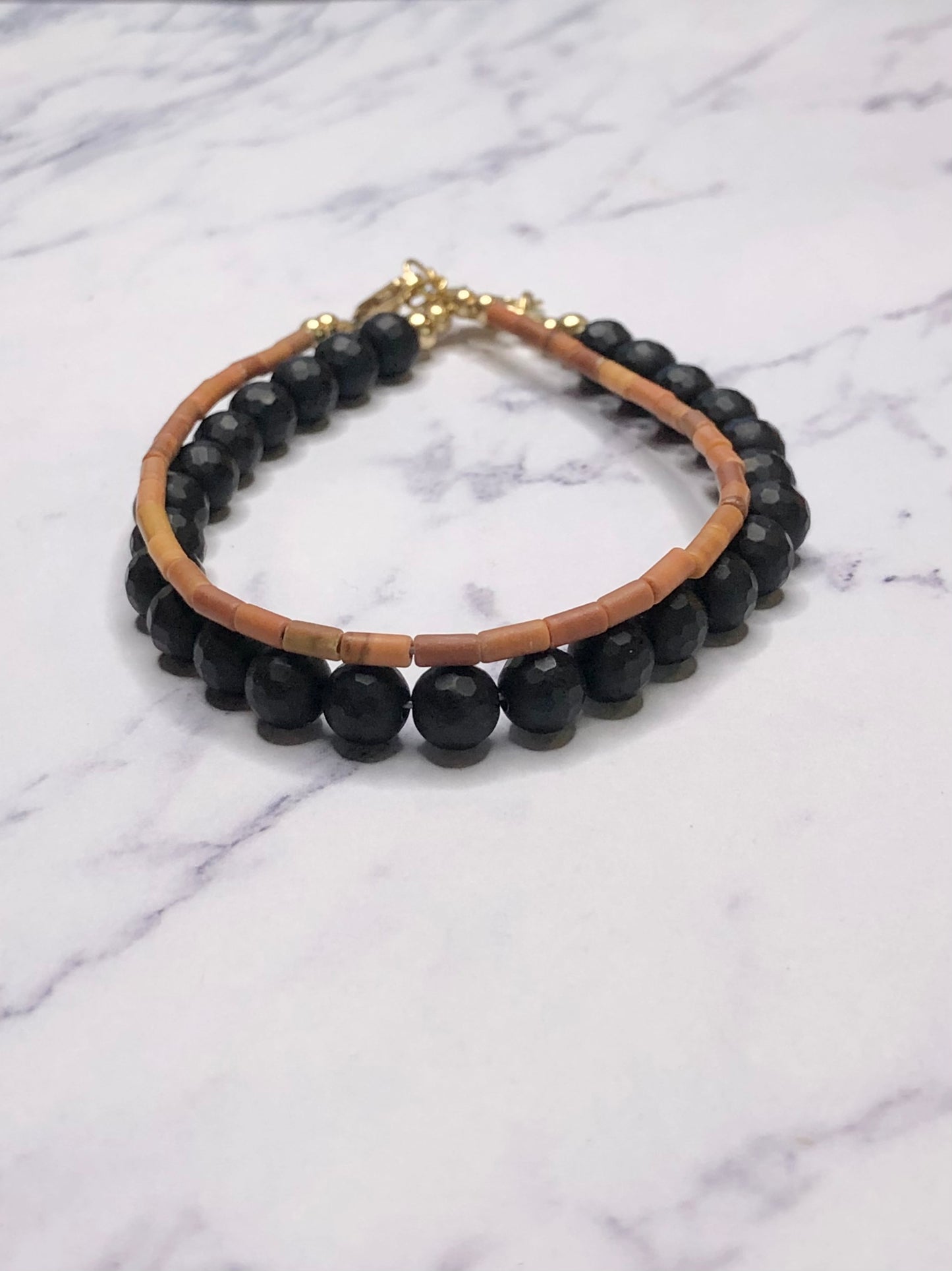 Burnt Malachite Tube Bracelet (5 available)