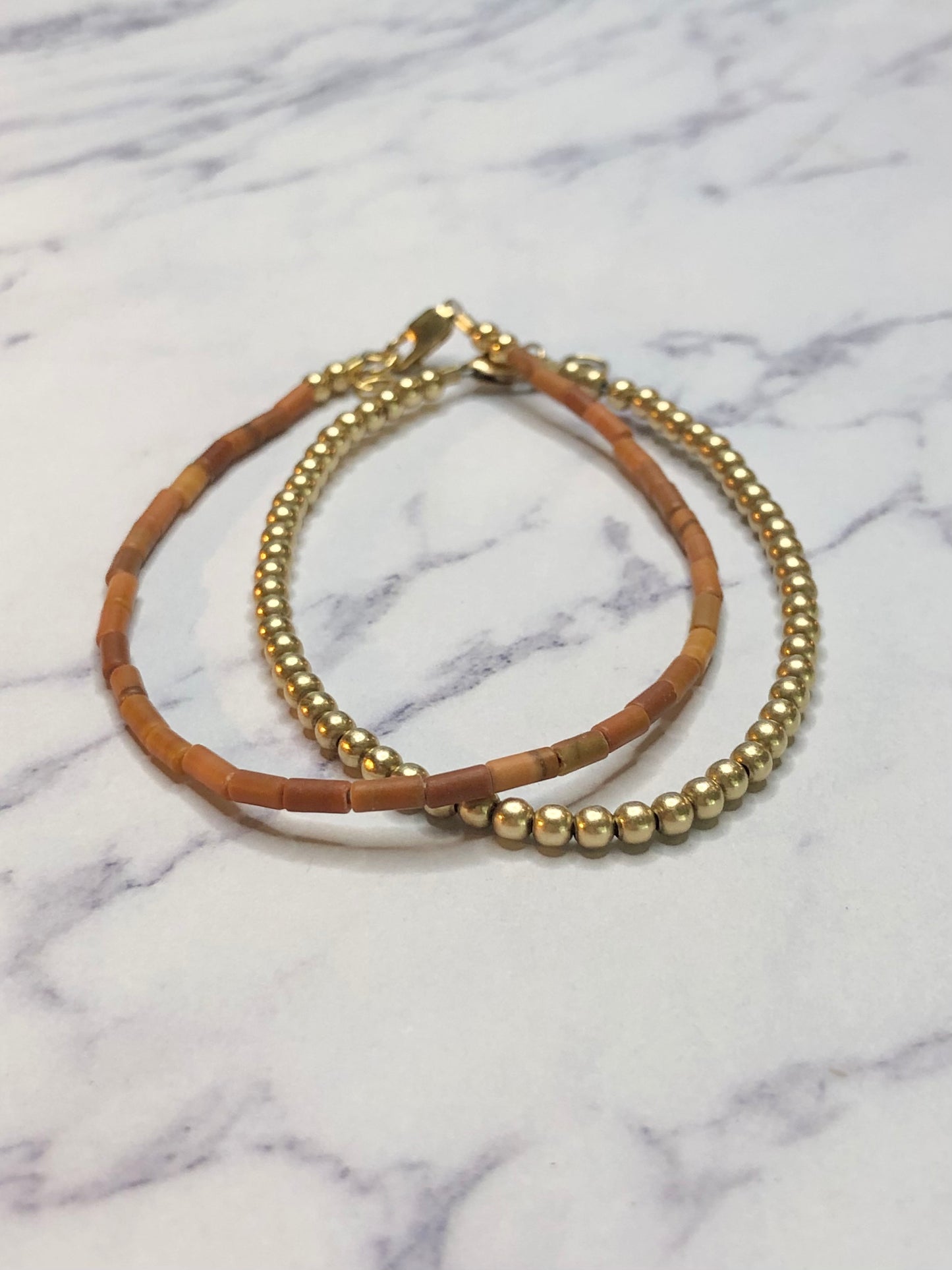 Burnt Malachite Tube Bracelet (5 available)
