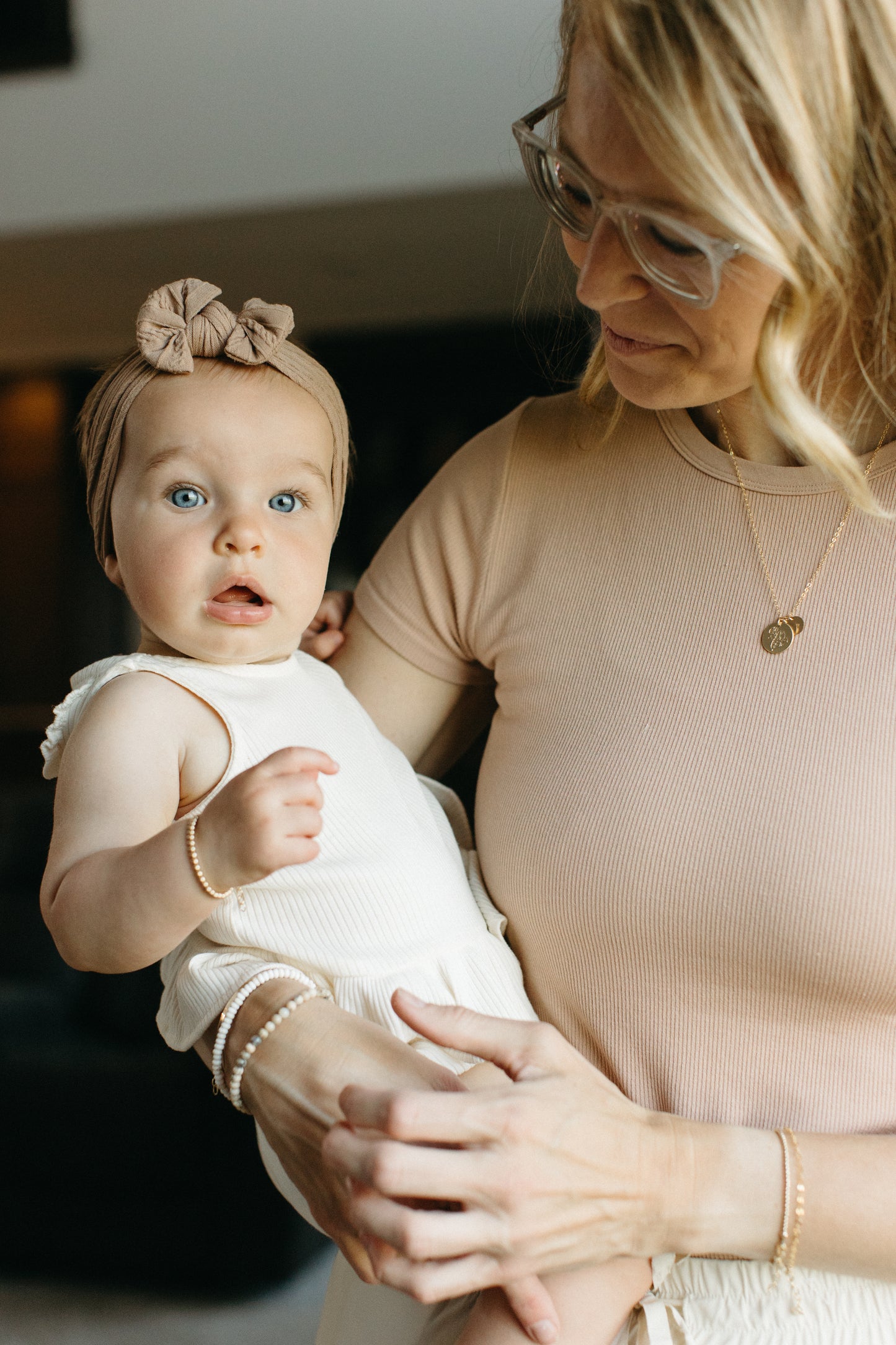 Classic + Mini Flower Charm Duo Necklace
