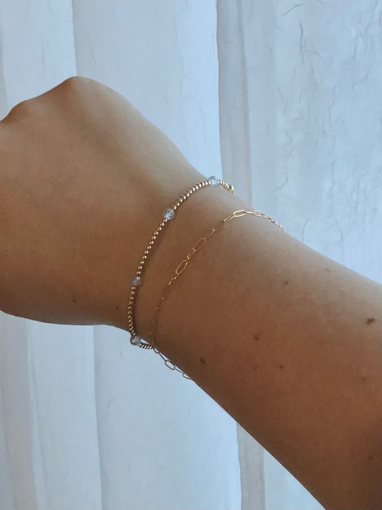 Zirconia Sprinkle Bracelet (April Birthstone)