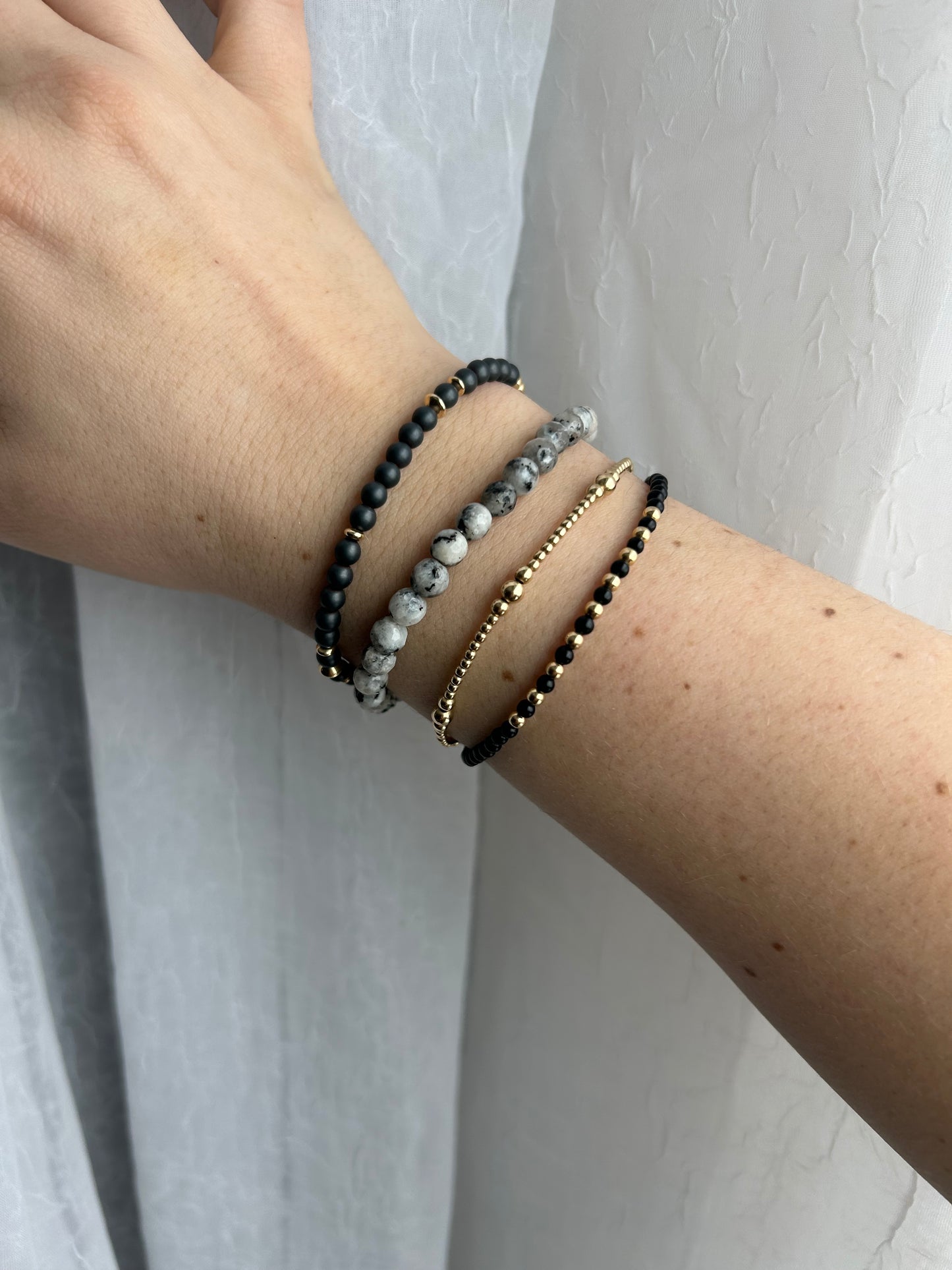 Jasper Saucer Bracelet Stack