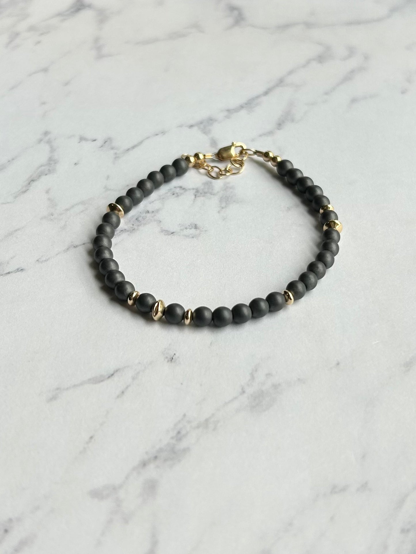 Saucer Hematite Bracelet