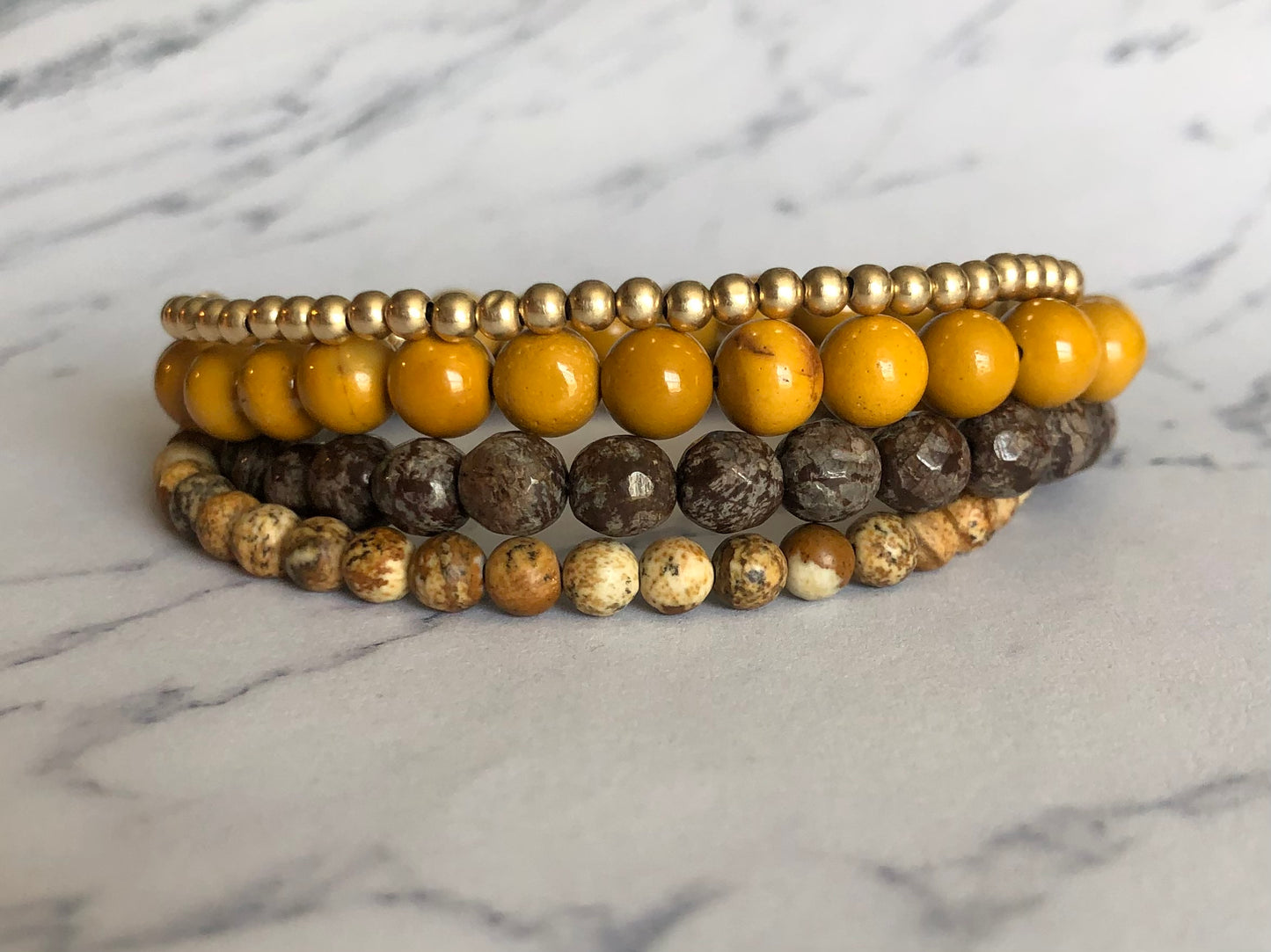 Mustard Mookaite Bracelet (3 available)