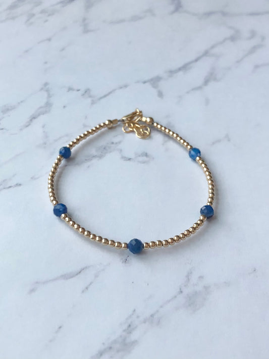 Lapis Sprinkle Bracelet (September Birthstone Option 2)