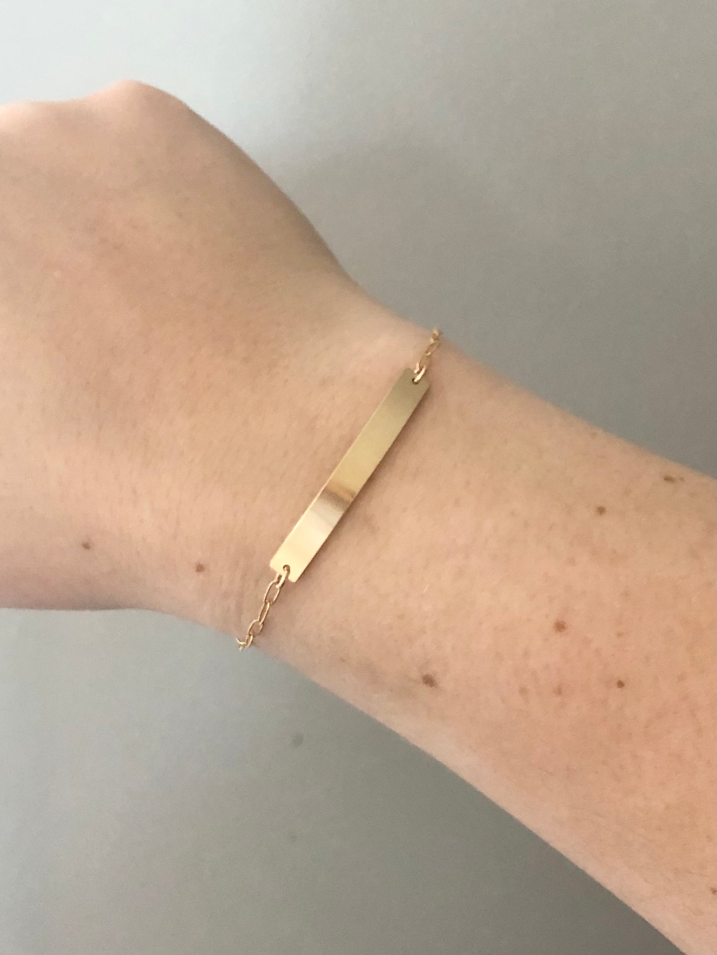 Personalized Bar Chain Bracelet