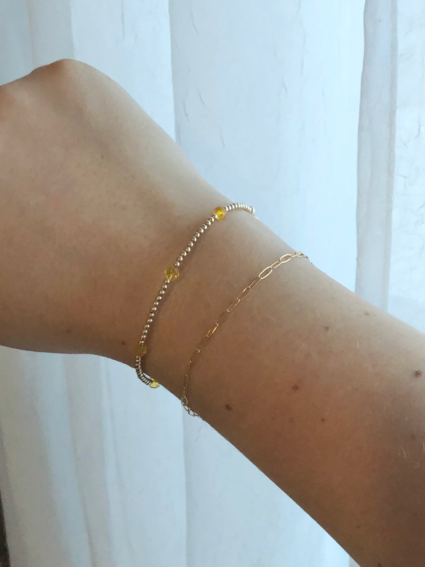 Citrine Sprinkle Bracelet (November Birthstone)