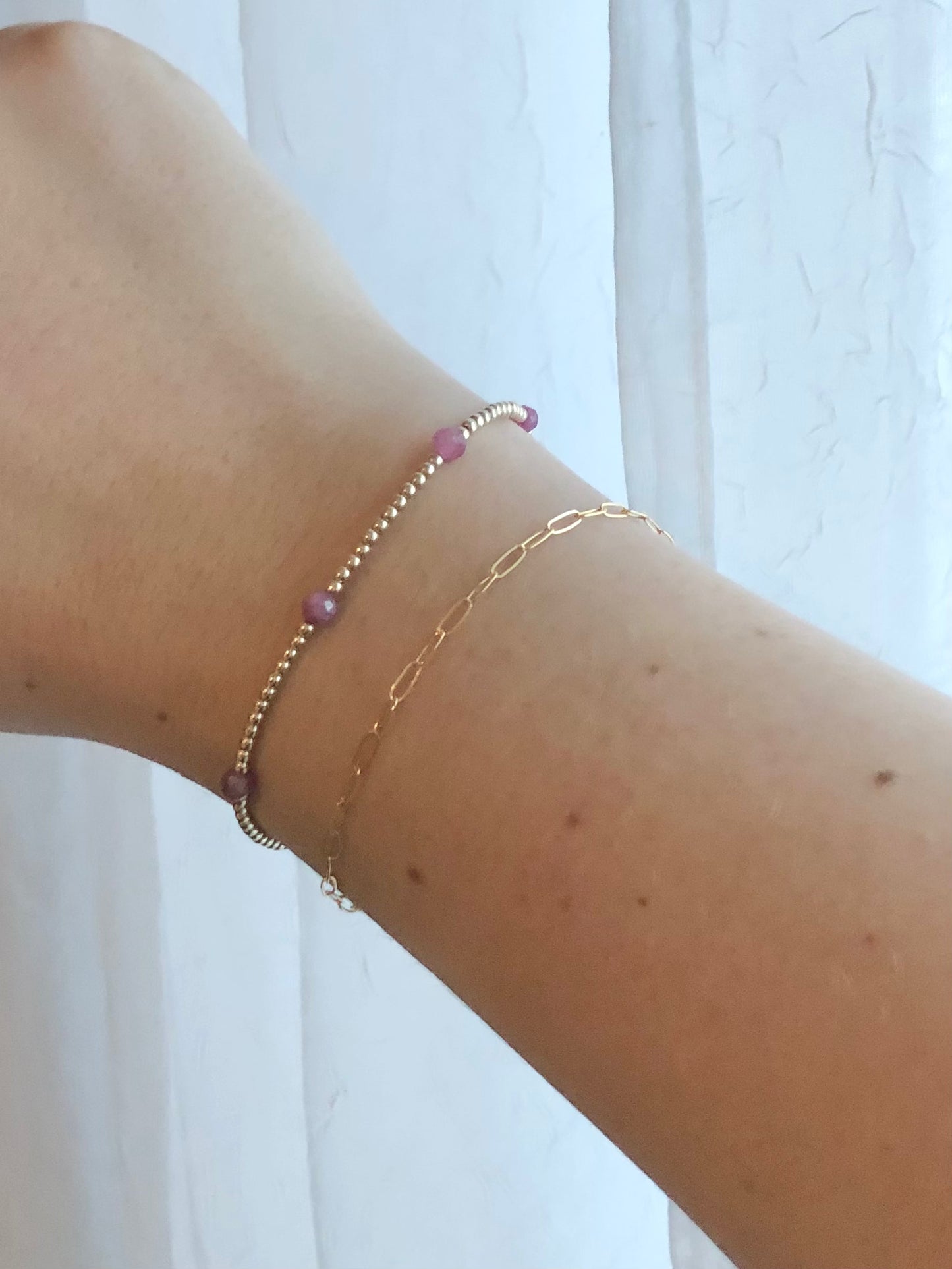 Tourmaline Sprinkle Bracelet (October Birthstone)