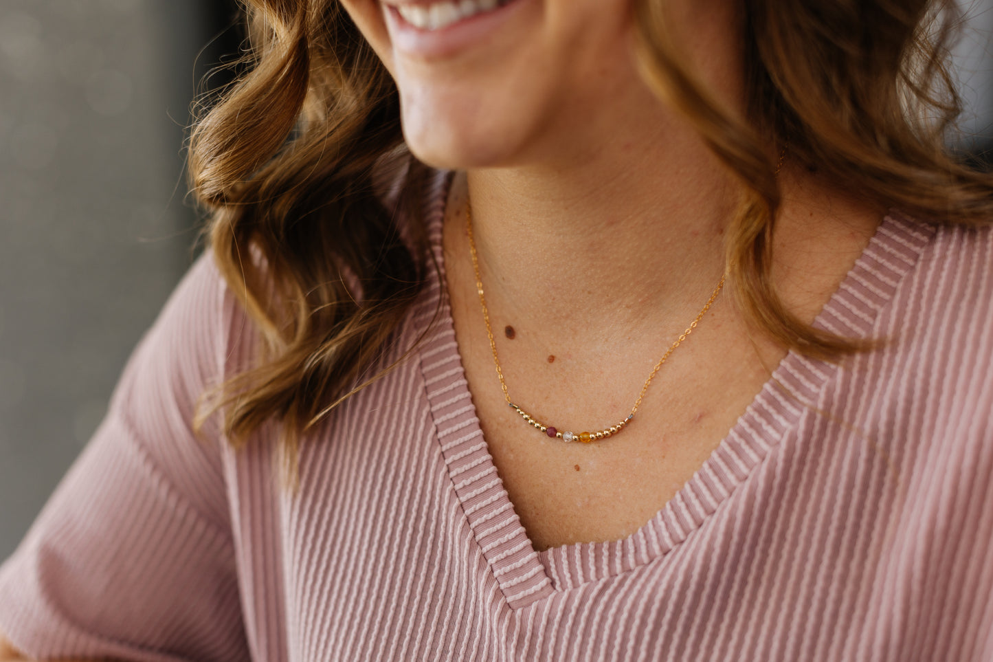 Birthstone Necklace in Gold or Silver
