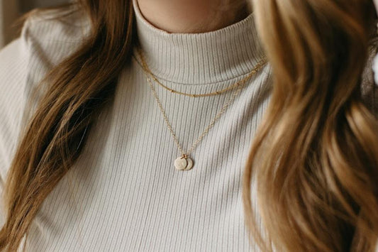 Mini Birth Month Flower Necklace on the Classic Chain (Gold or Silver)