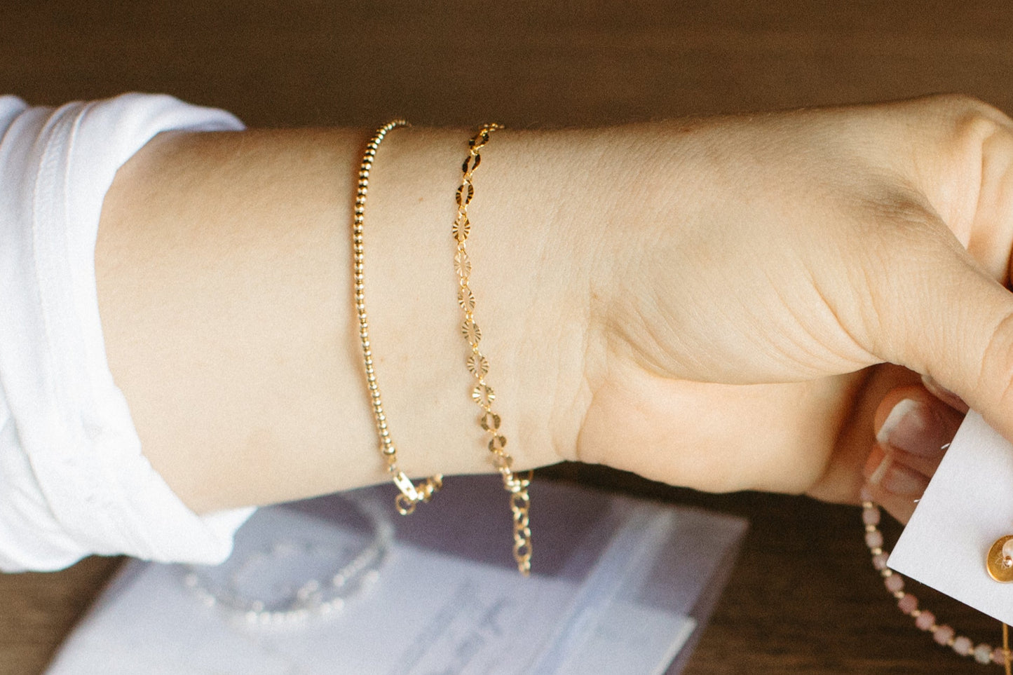 Starburst Sequin Chain Bracelet