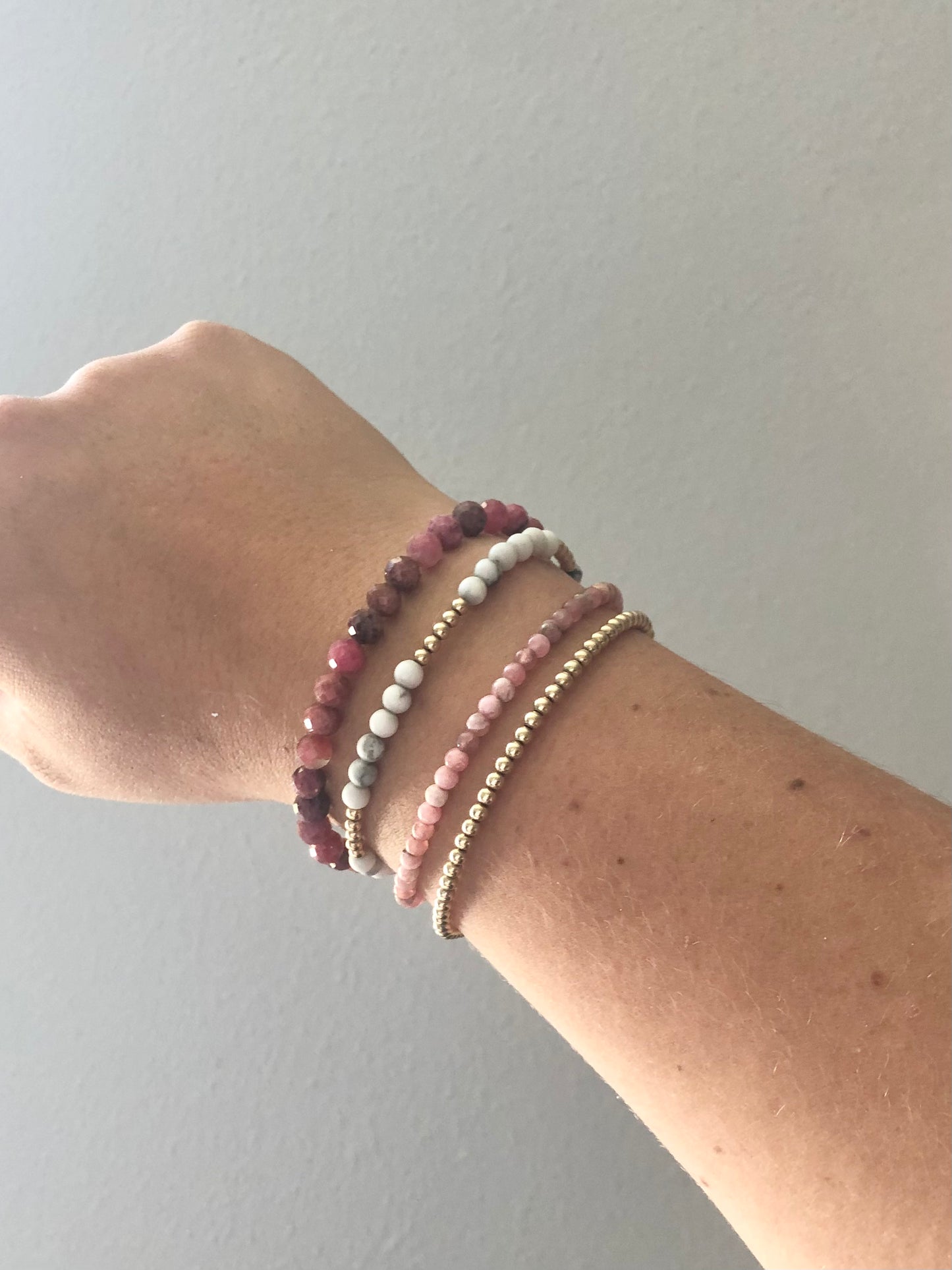 Pink Edges Bracelet Stack