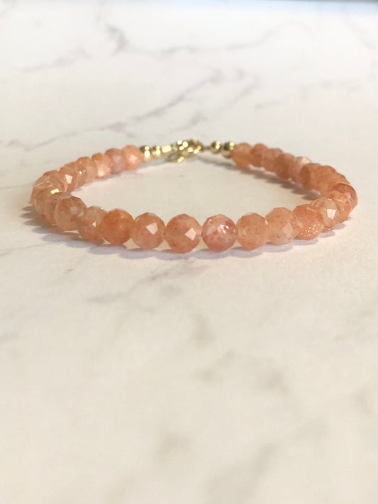 Peach Sunstone Bracelet