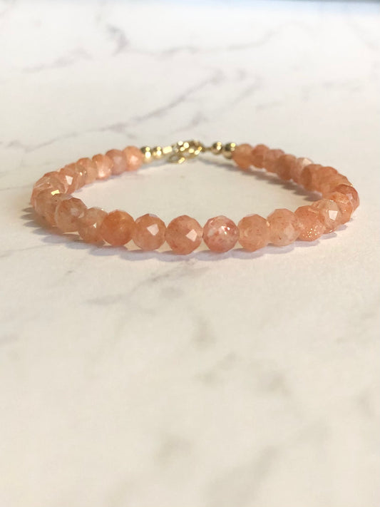 Peach Sunstone Bracelet (5 available)