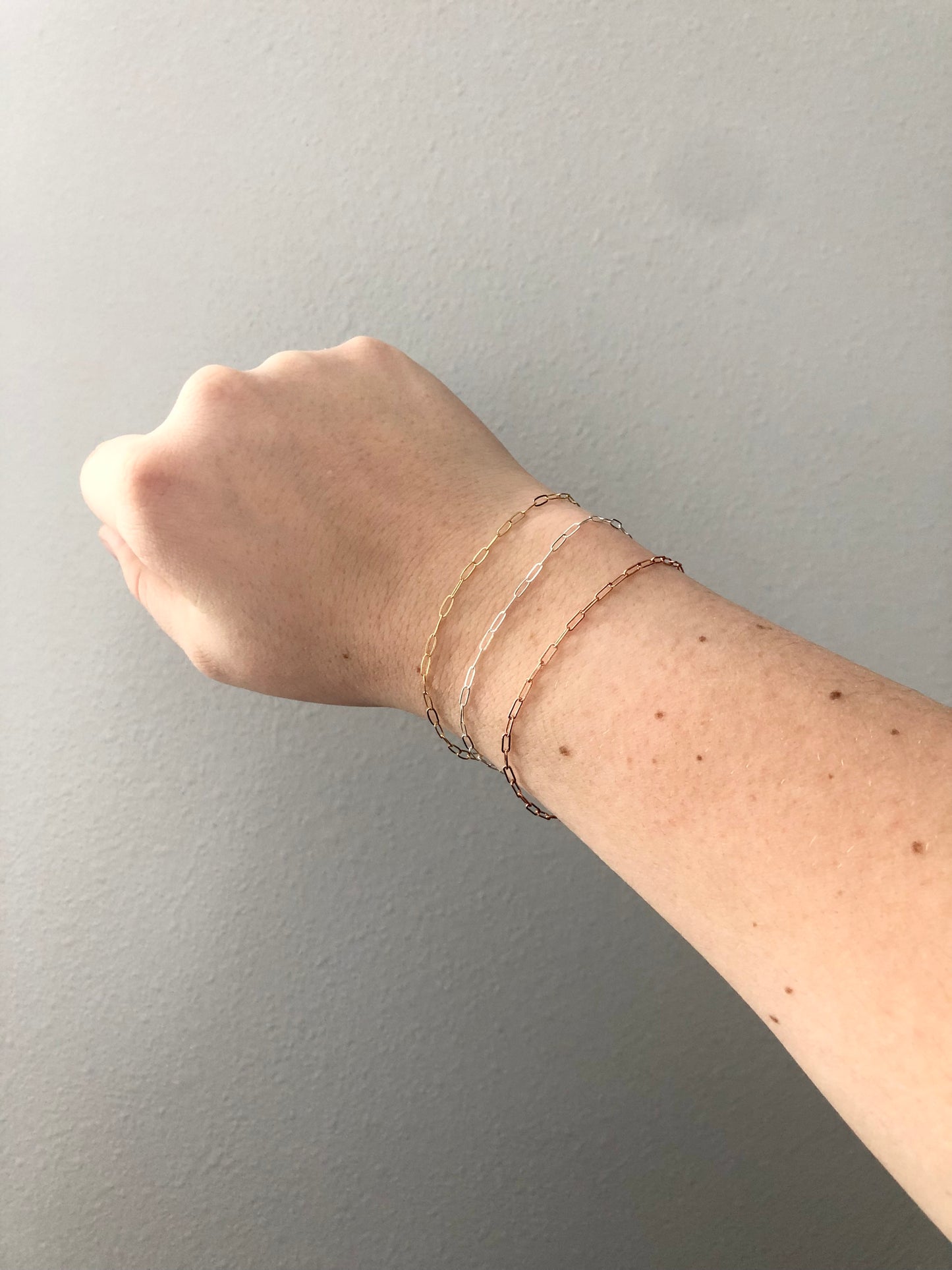 Paperclip Chain Bracelet.