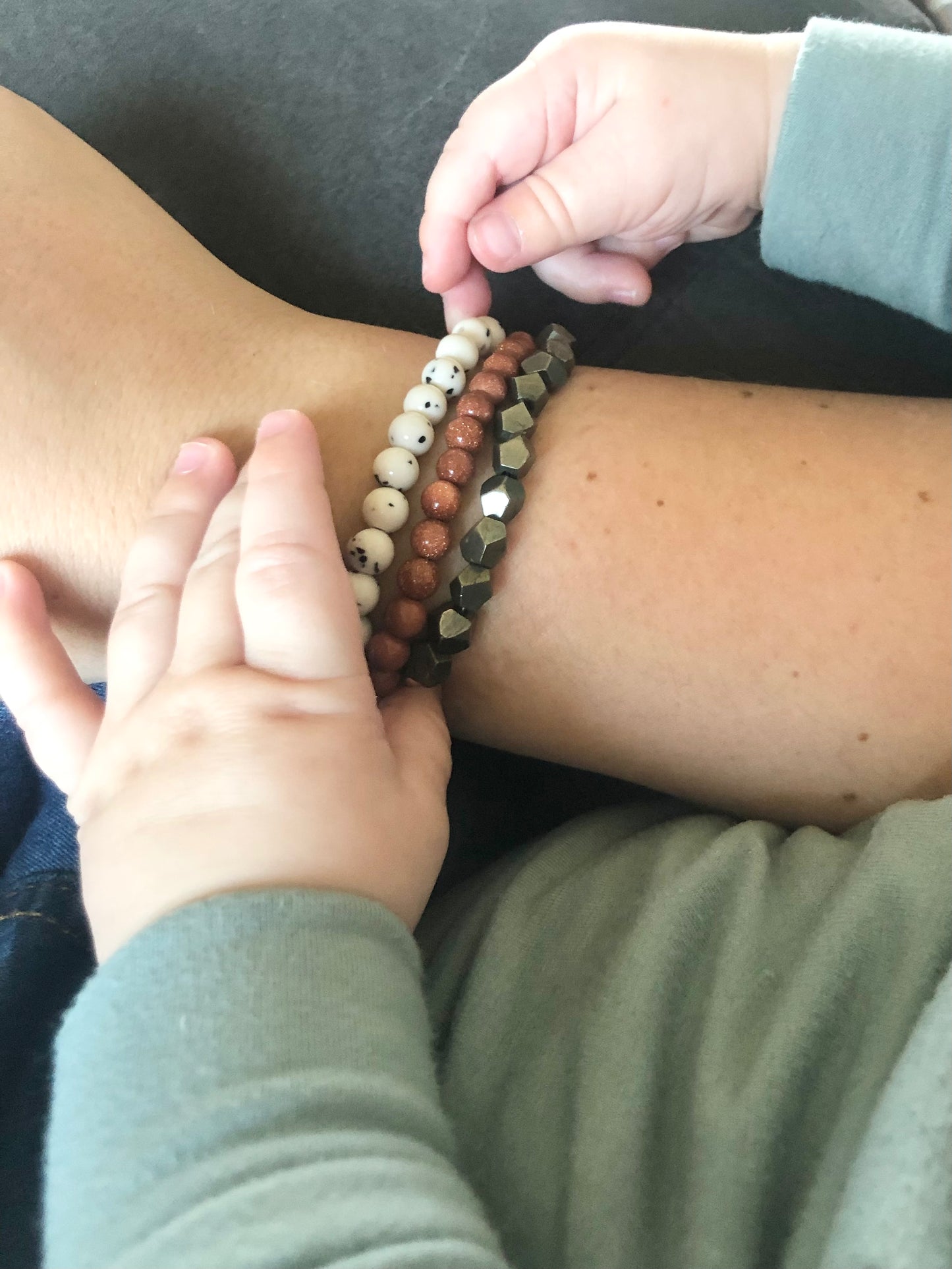 Dalmatian Jade Bracelet (ONLY 1 available)