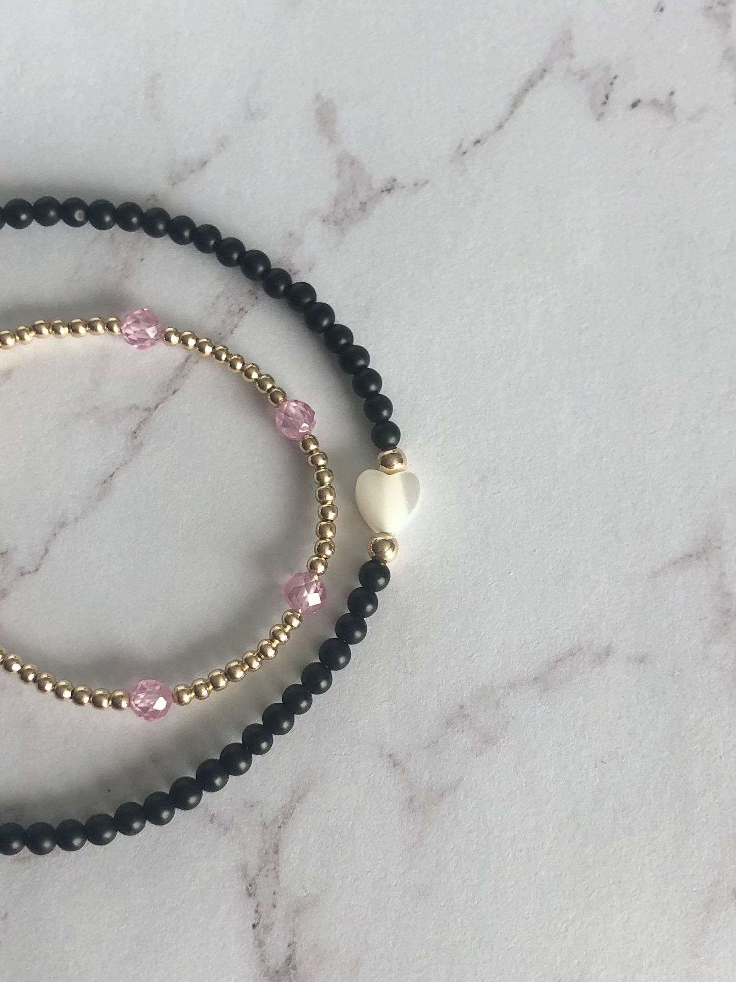 Solitaire Pearl Heart Bracelet.