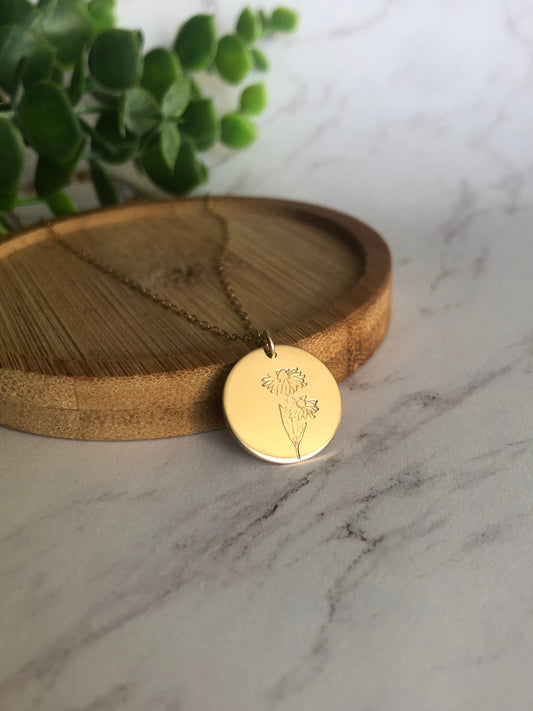 Additional Classic Birth Month Flower Charm (Gold, Silver or Rose Gold)