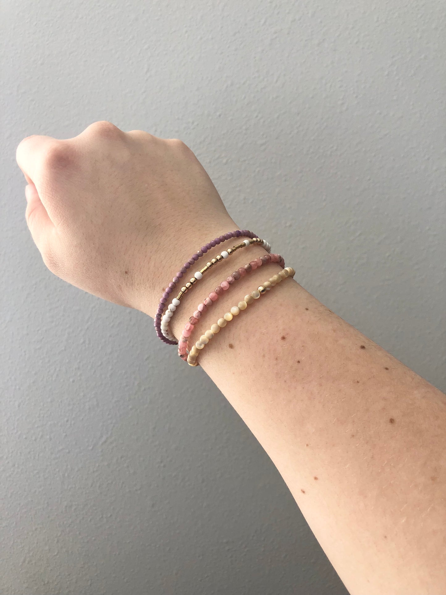 Petal Rhodochrosite Bracelet.
