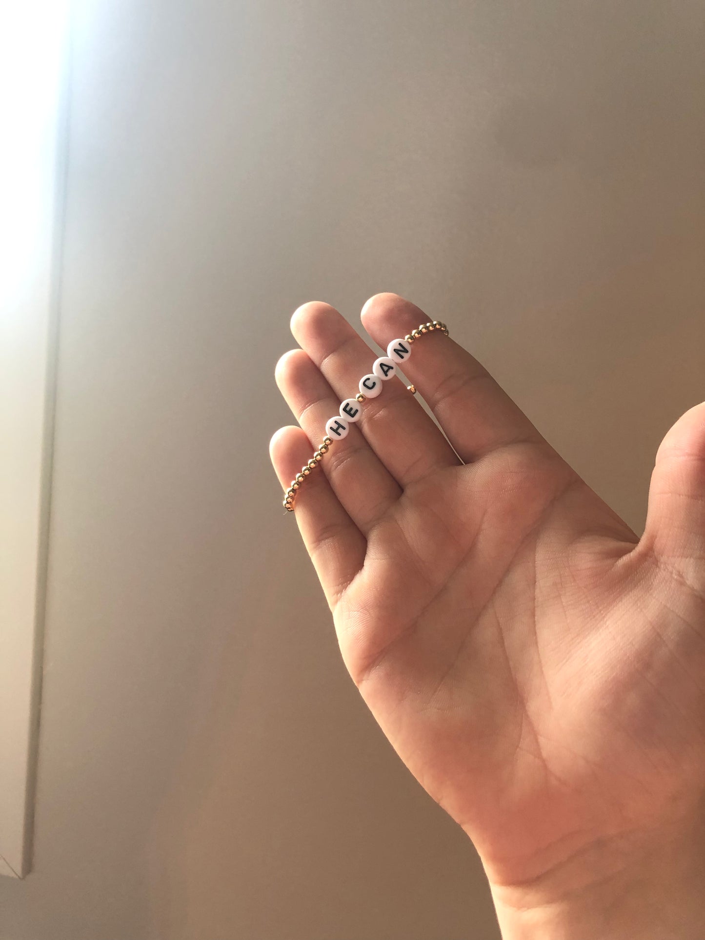 Personalized Black Letters Bracelet