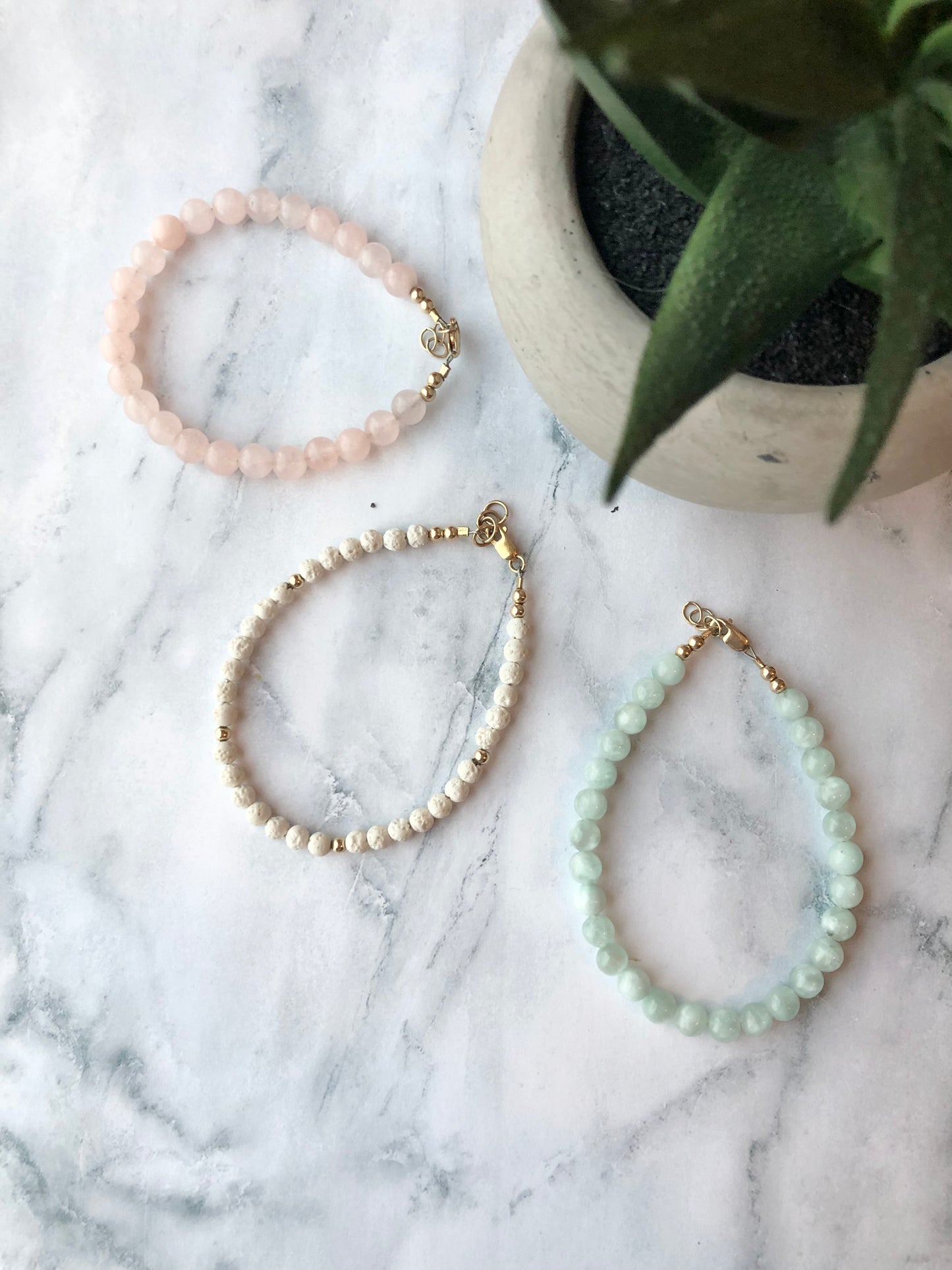 Twinkle Marbled Howlite Bracelet.