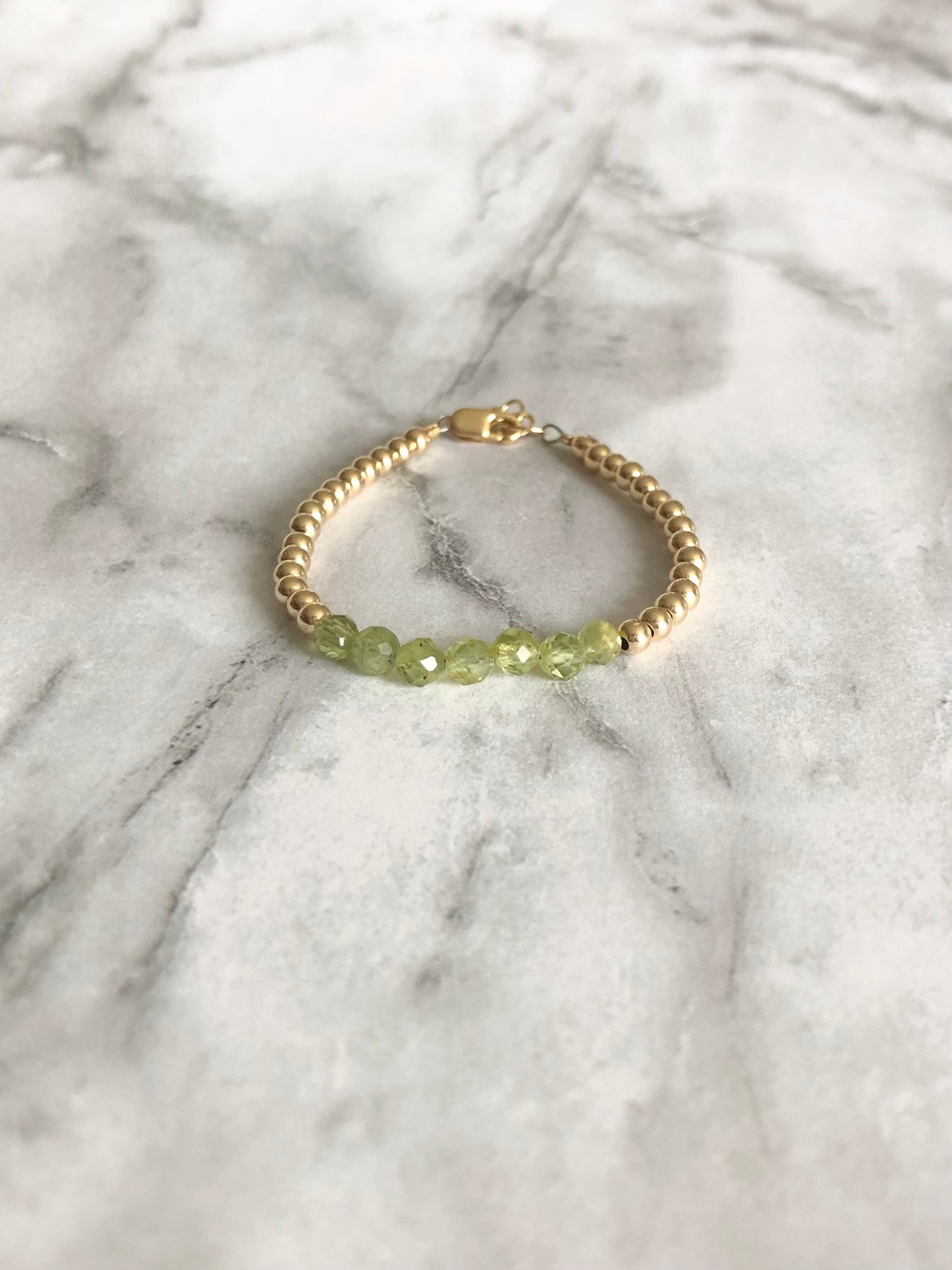 August Birthstone Bracelet.