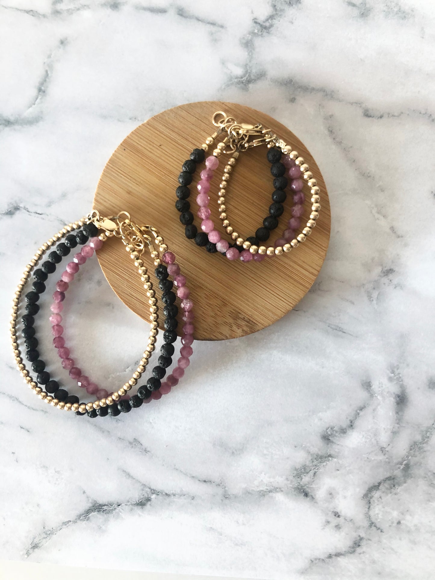 Black Lava Stone Bracelet.