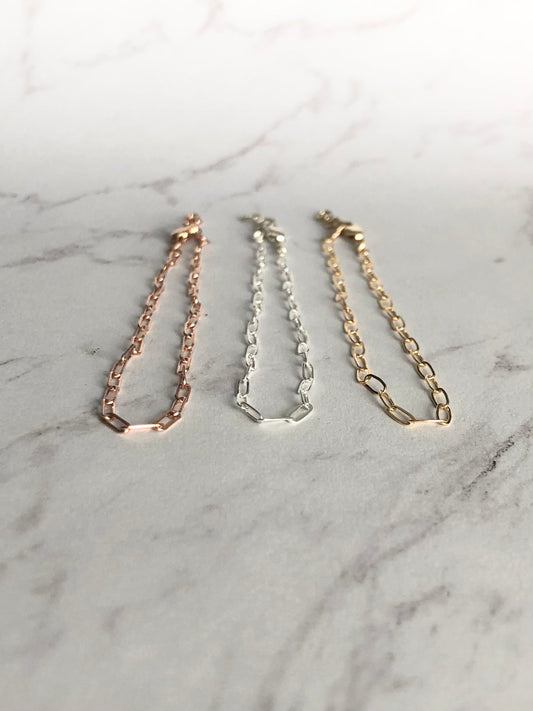 Paperclip Chain Bracelet.