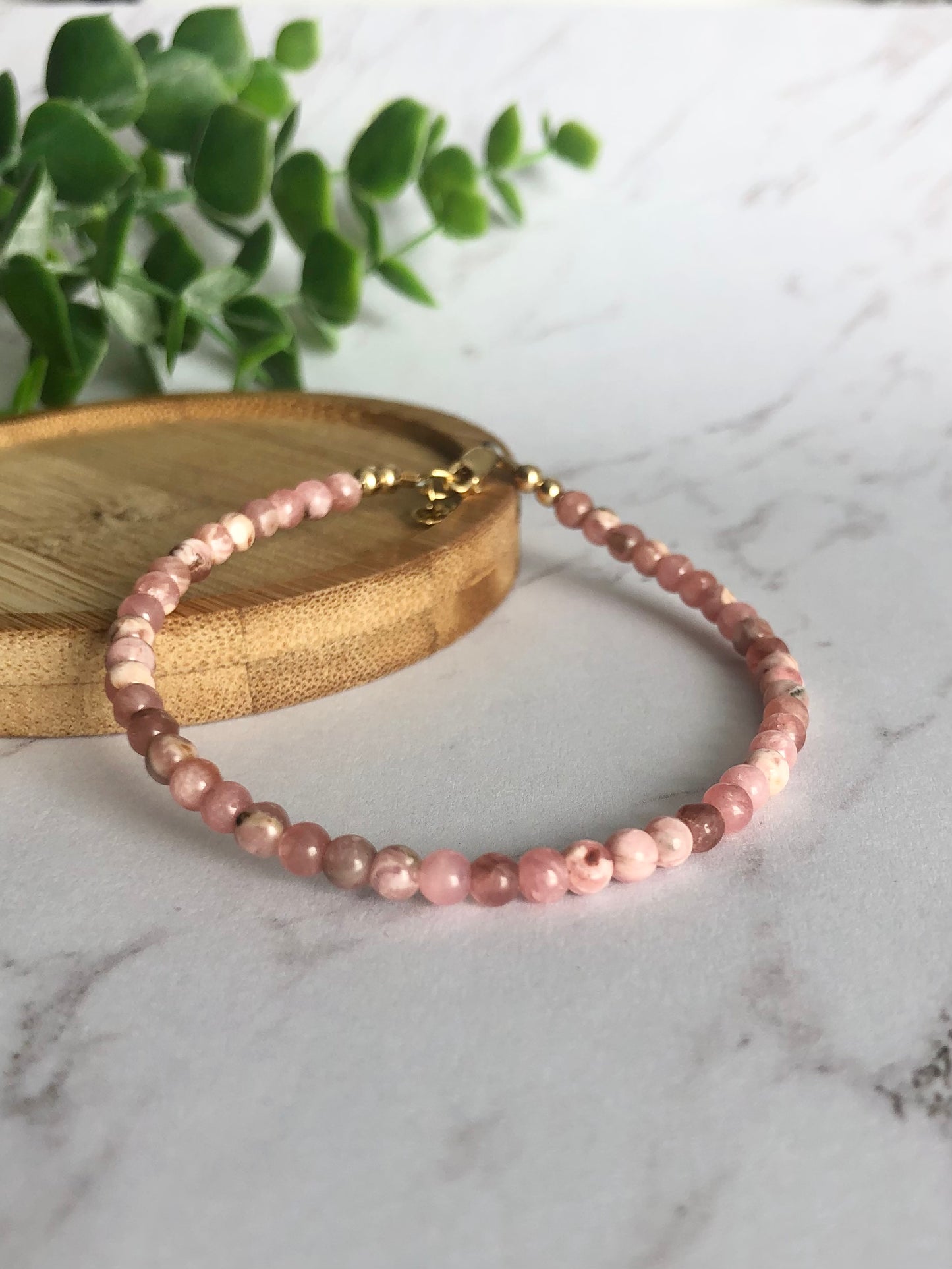 Petal Rhodochrosite Bracelet.