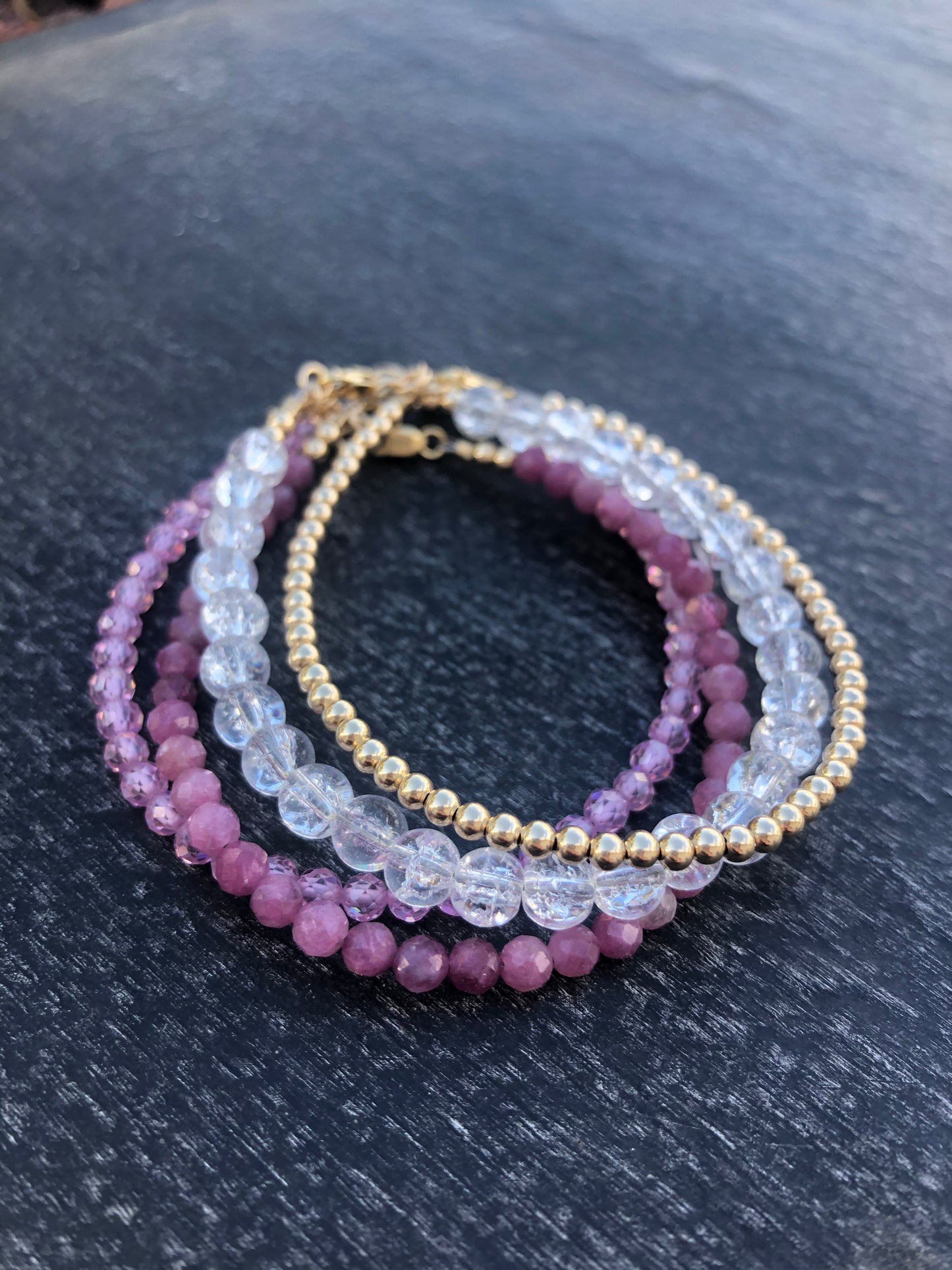 Pink Tourmaline Bracelet.