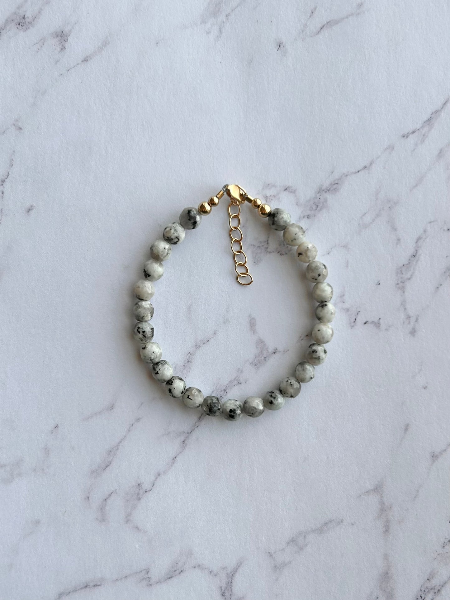 Grey Spotted Jasper Bracelet