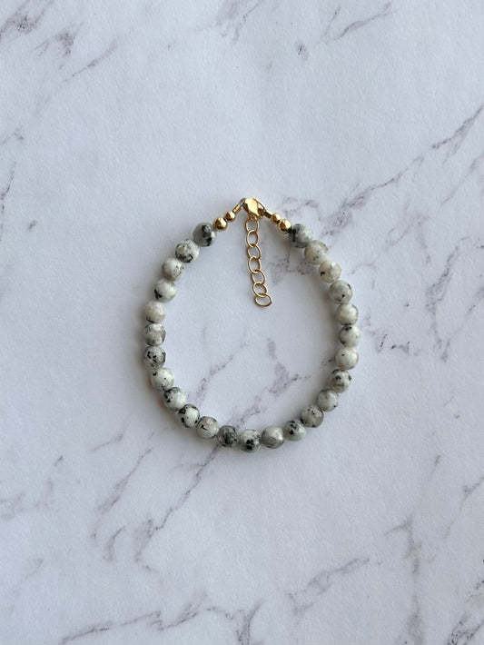 Grey Spotted Jasper Bracelet