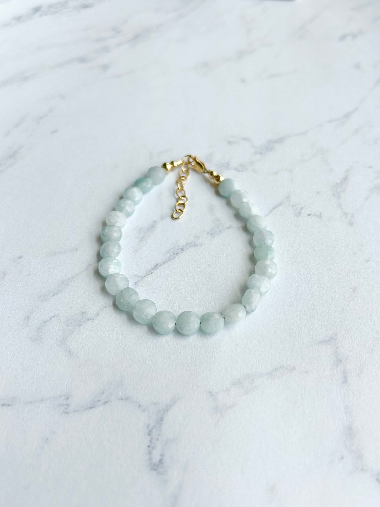 Aquamarine Coin Bracelet