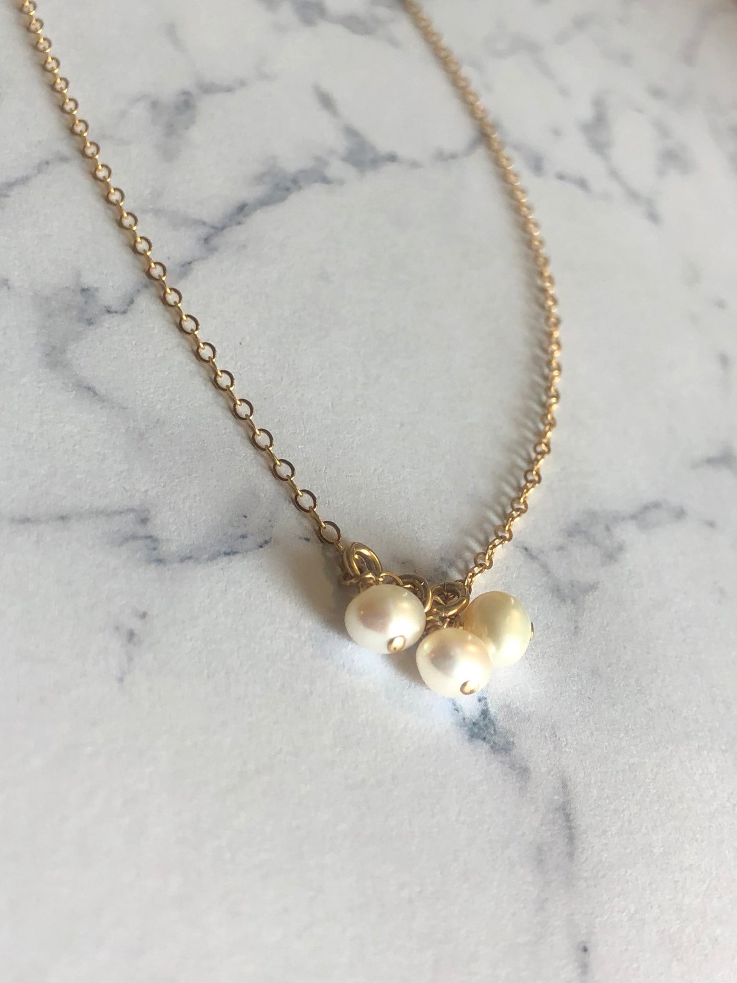 Pearl Cluster Necklace