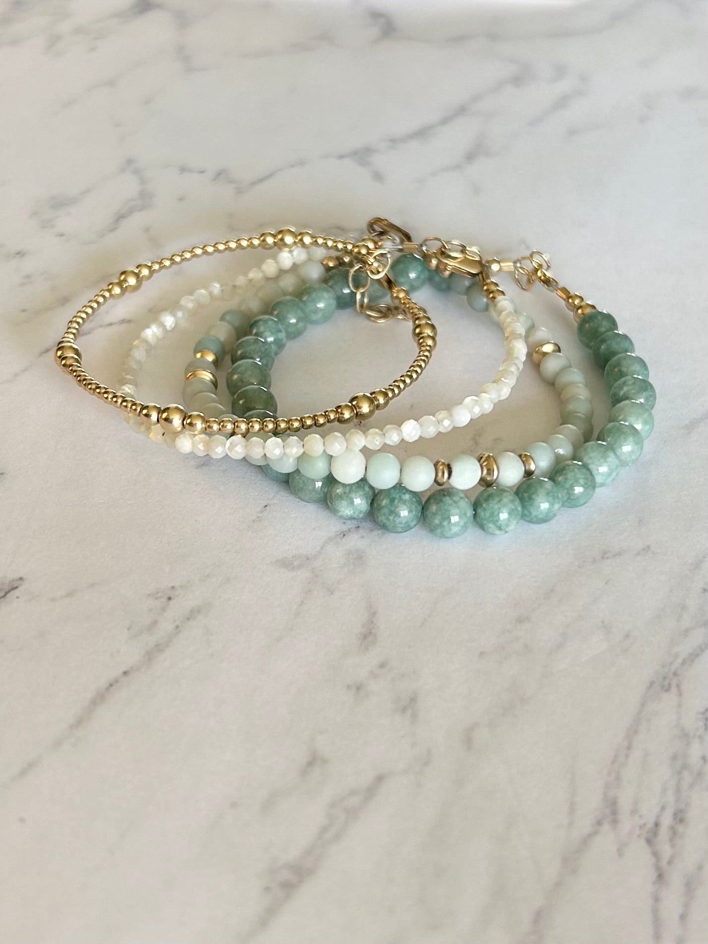 Saucer Sage Bracelet Stack