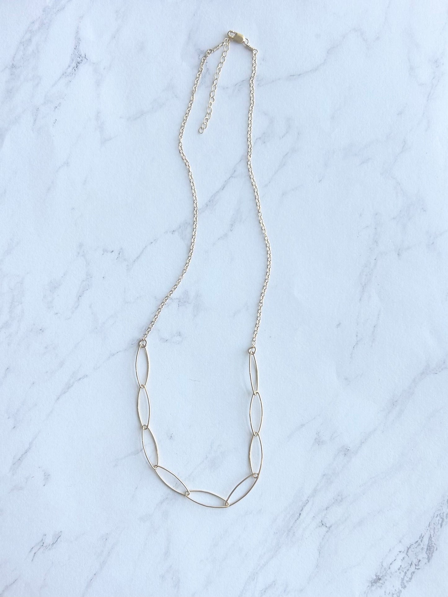 “Halfsies” Big Ovals Chain Necklace