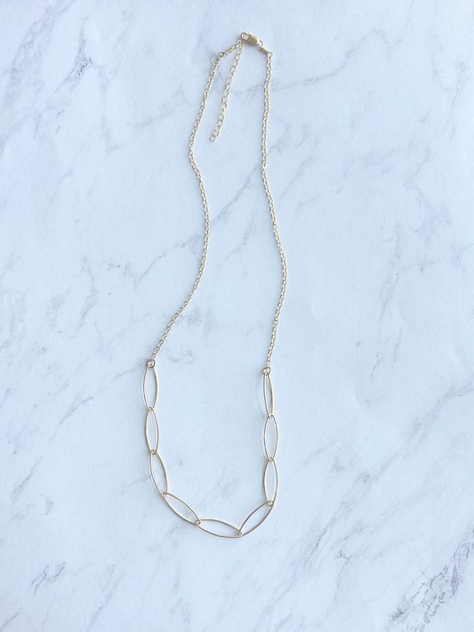 “Halfsies” Big Ovals Chain Necklace